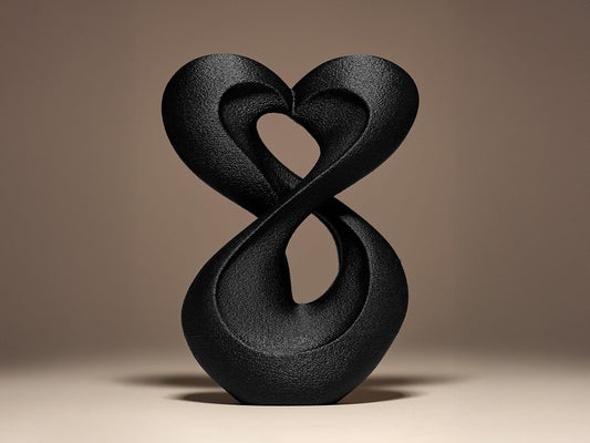 The Infinite Heart: Endless Affection • 3D Printed Plastic Figurine by 29flo