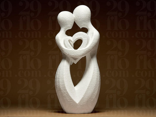 The Soulmate Couple: Silent Silhouette, Abstract Couple Sculpture, Romantic Anniversary Gift, Minimalist Love Statue, Modern Wedding Decor