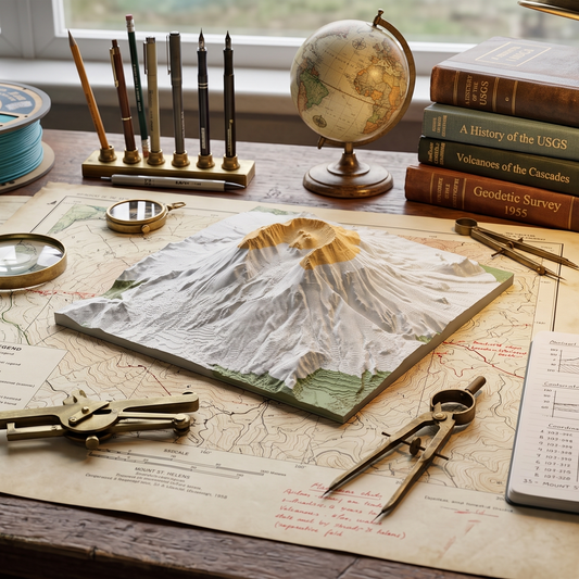 Mount Saint Helens 3D Topographic Model • Post Eruption