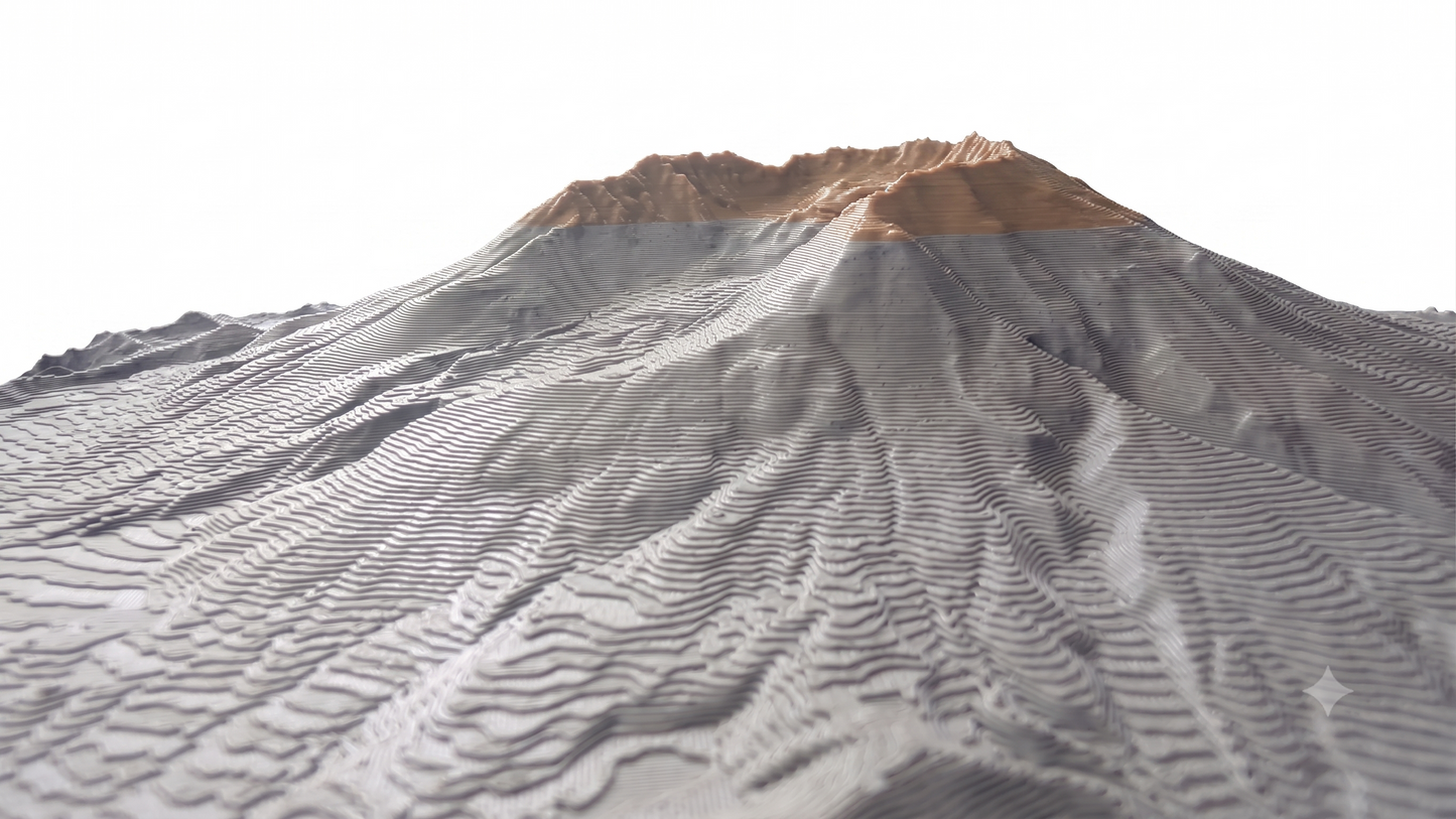 Mount Saint Helens 3D Topographic Model