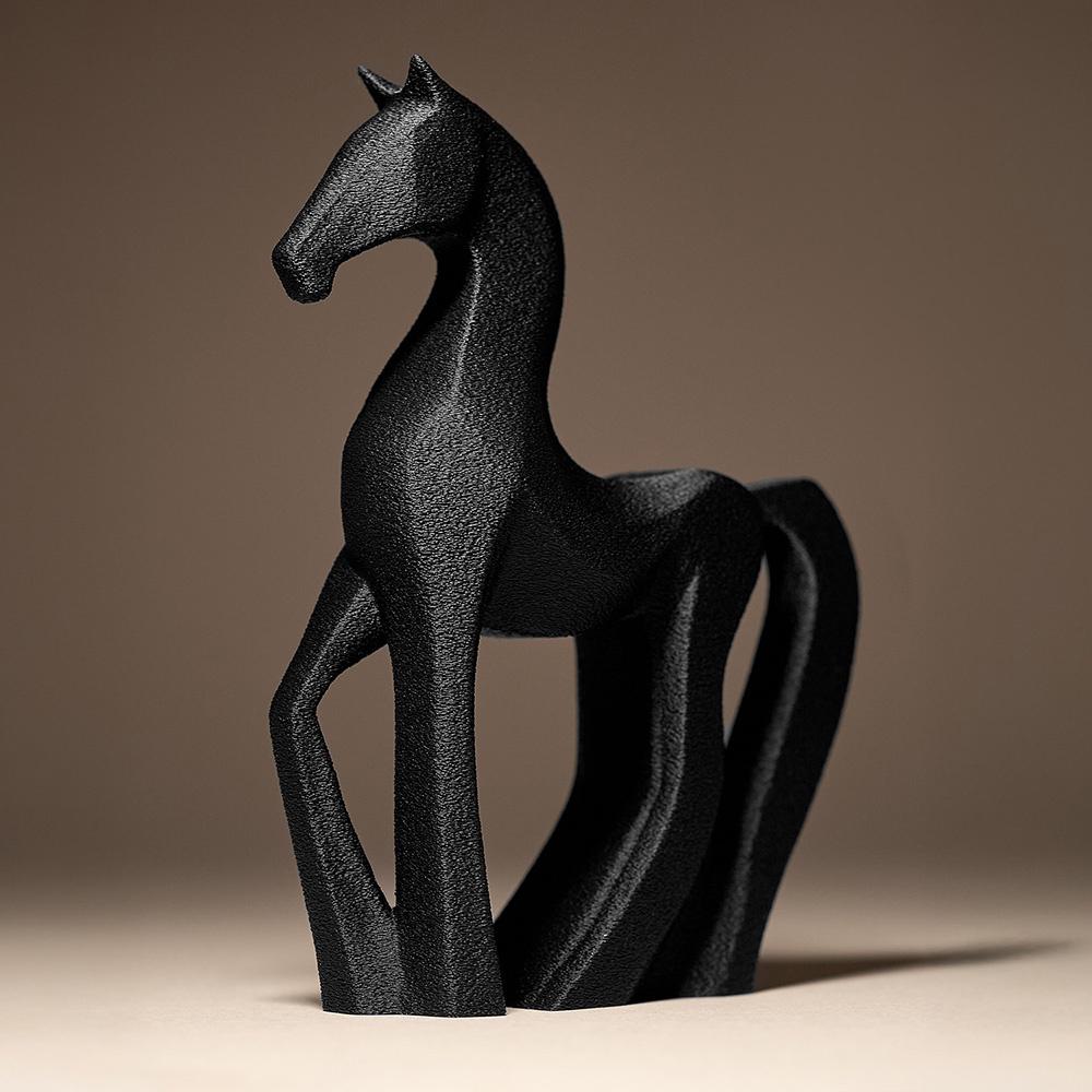 Horse Figurine, Minimalist Equestrian Model, Modern Animal Decor, 3D Printed Gift Art - My Printed Perfections