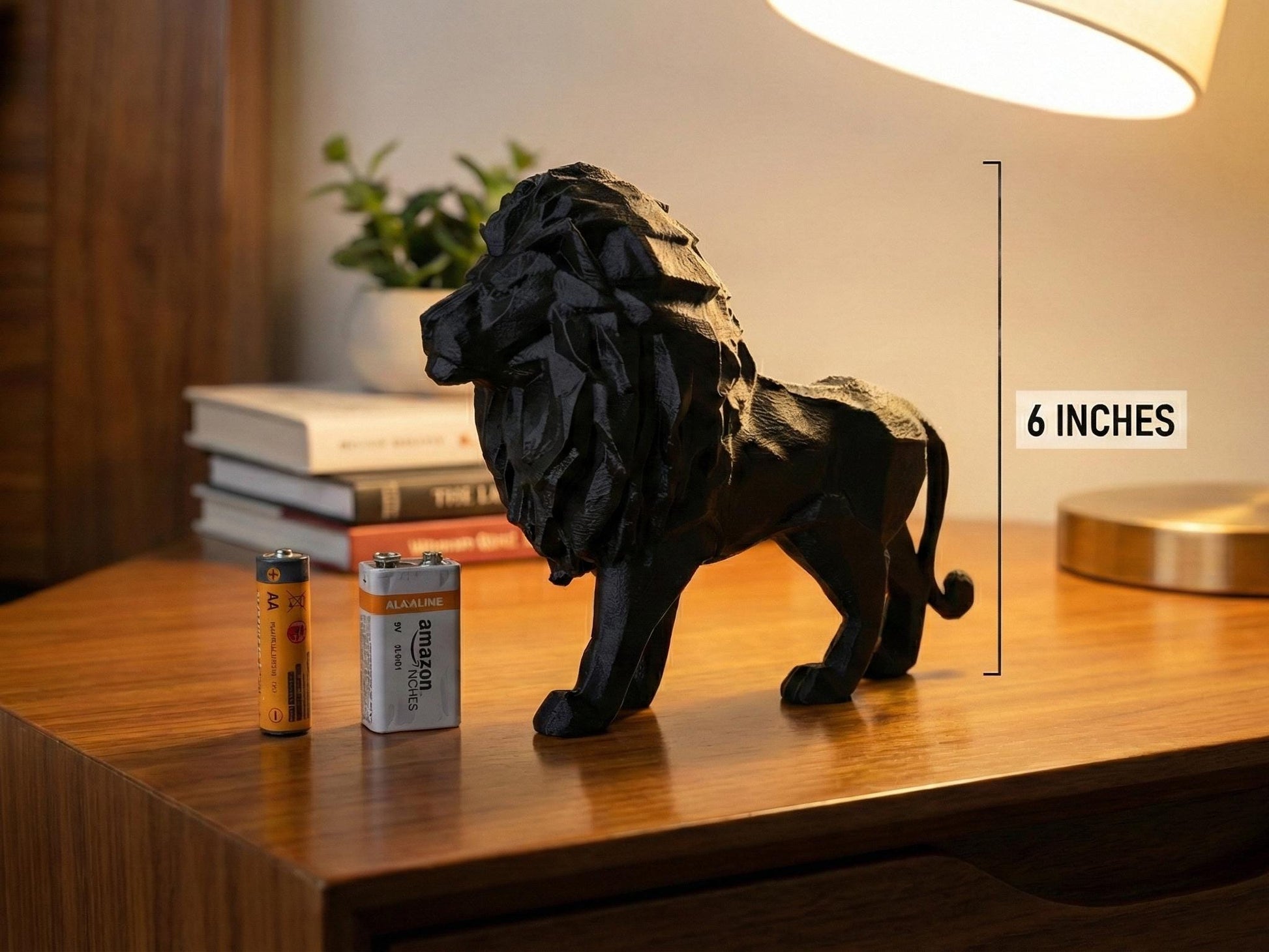 Lion Figurine, Geometric Feline Model, Minimalist Safari Decor, Modern 3D Printed Art - My Printed Perfections