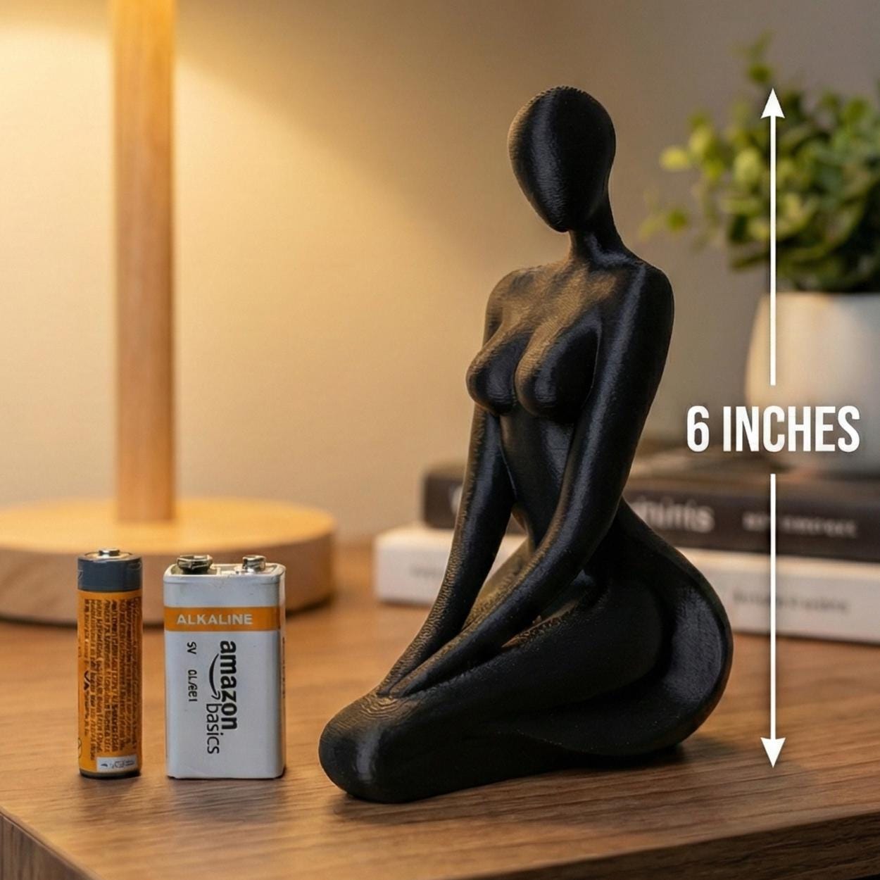 Kneeling Woman Figurine, Minimalist Silhouette Model, Abstract Female Art, 3D Printed Decor - My Printed Perfections