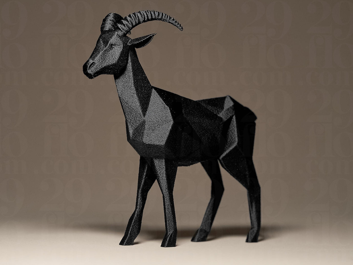 Goat Figurine, Geometric Mountain Model, Minimalist Animal Decor, Modern 3D Printed Art - My Printed Perfections
