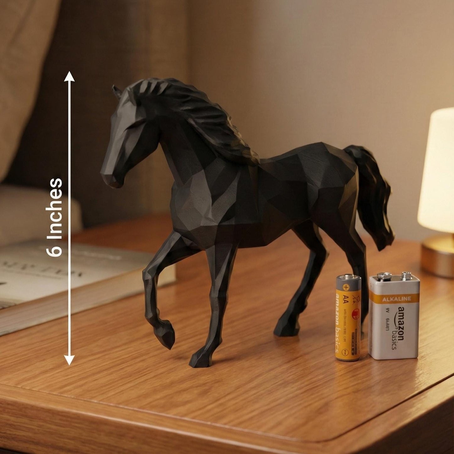 The Prancing Stallion: Geometric Grace • 3D Printed Plastic Figurine by 29flo