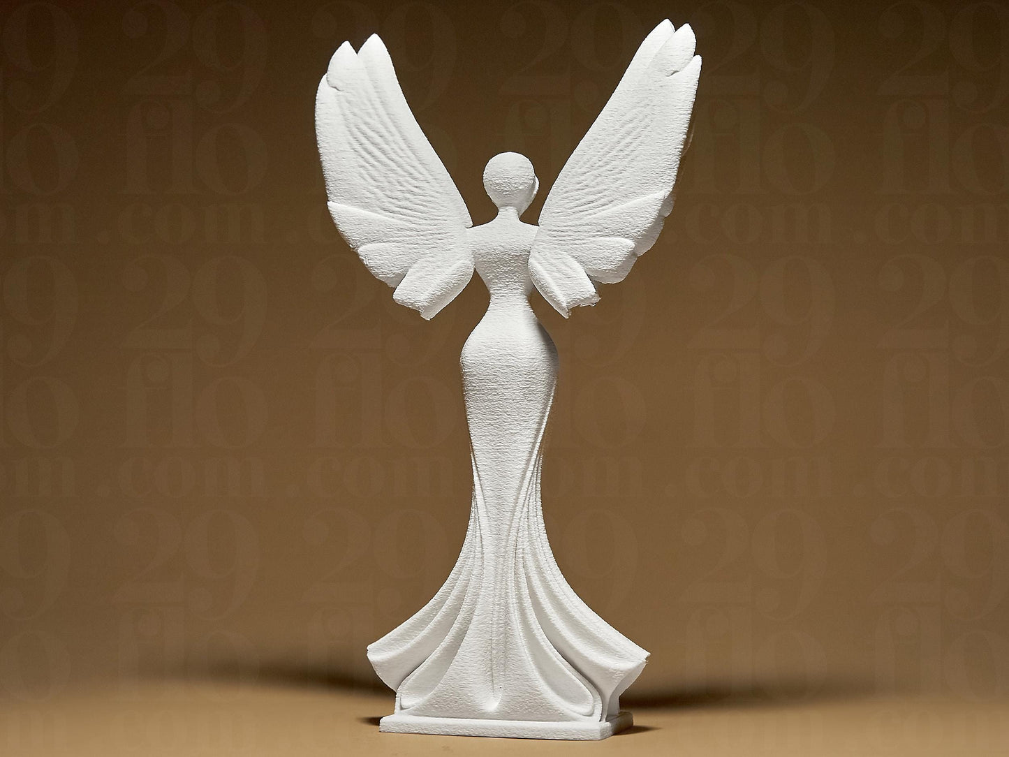 Angel Figurine, Ascending Spirit Model, Winged Minimalist Decor, Modern 3D Printed Art - My Printed Perfections