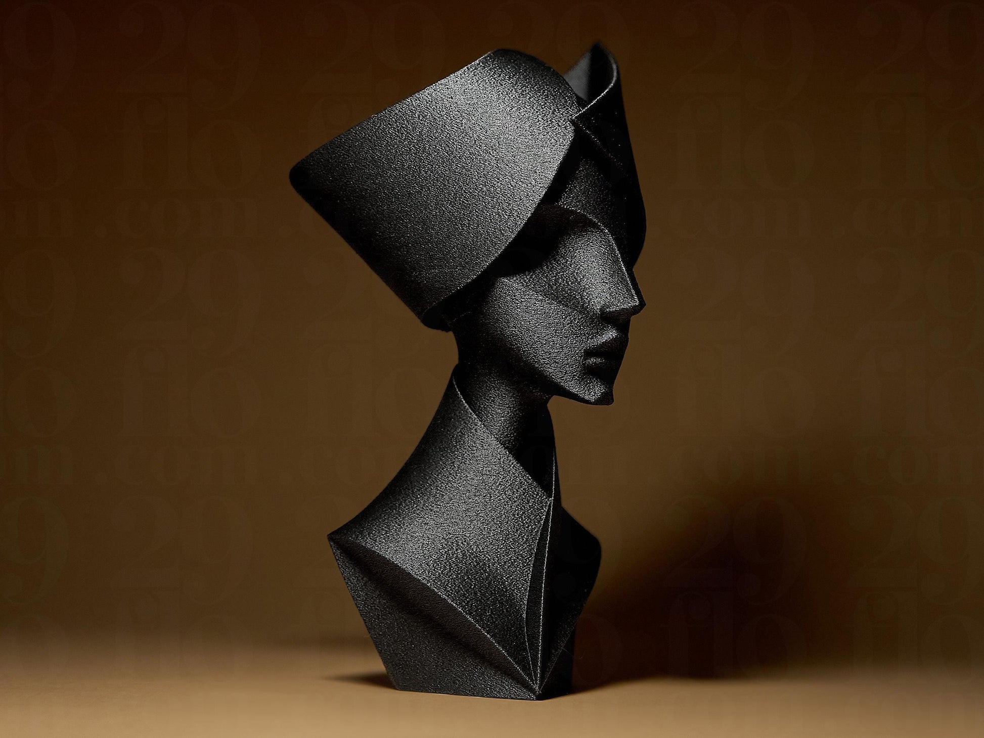 Woman Bust Figurine, Geometric Aristocrat Model, Abstract Female Decor, Modern 3D Printed Art - My Printed Perfections
