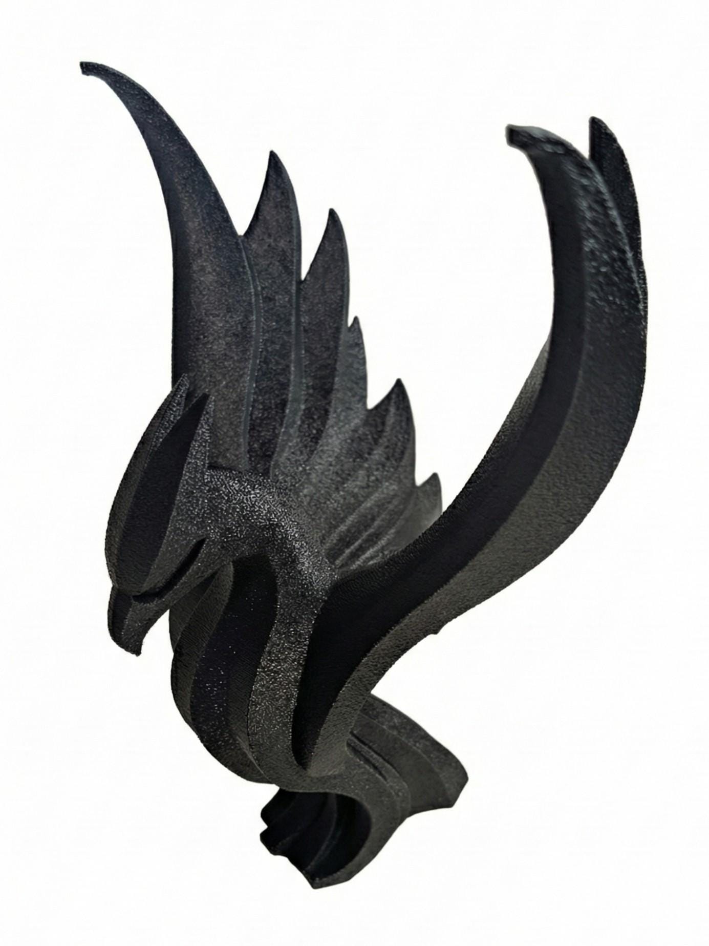 Phoenix Figurine, Mythical Bird Model, Minimalist Fire Decor, Modern 3D Printed Art - My Printed Perfections