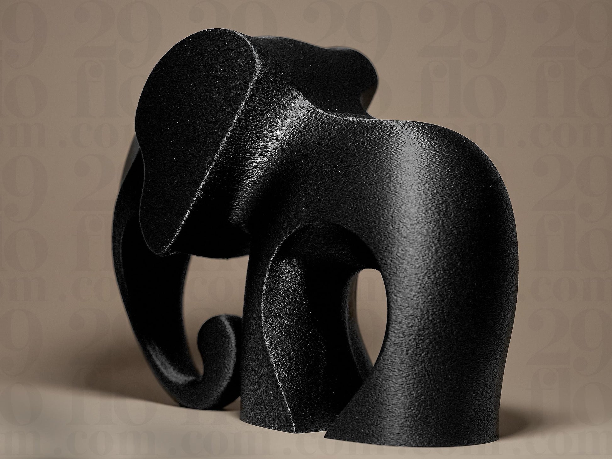 Elephant Figurine, Sleek Modern Model, Minimalist Wildlife Decor, 3D Printed Art Gift - My Printed Perfections