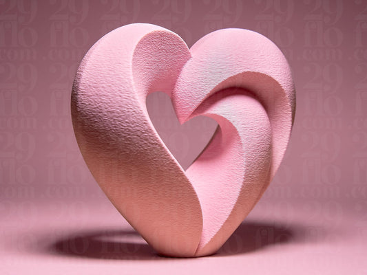 Heart Figurine, Harmonious Intertwined Model, Minimalist Abstract Decor, Modern 3D Printed Art - My Printed Perfections