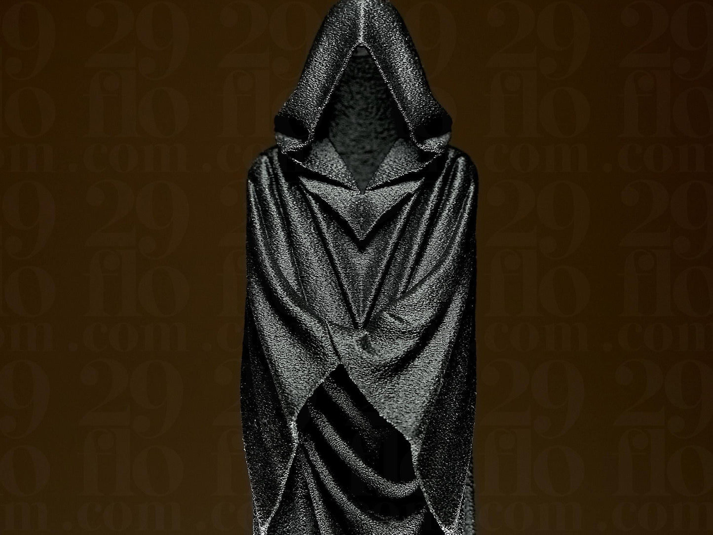 Hooded Sentinel Model, Grim Guardian Figurine, Dark Fantasy Decor, Gothic Robed Cloak Art - My Printed Perfections