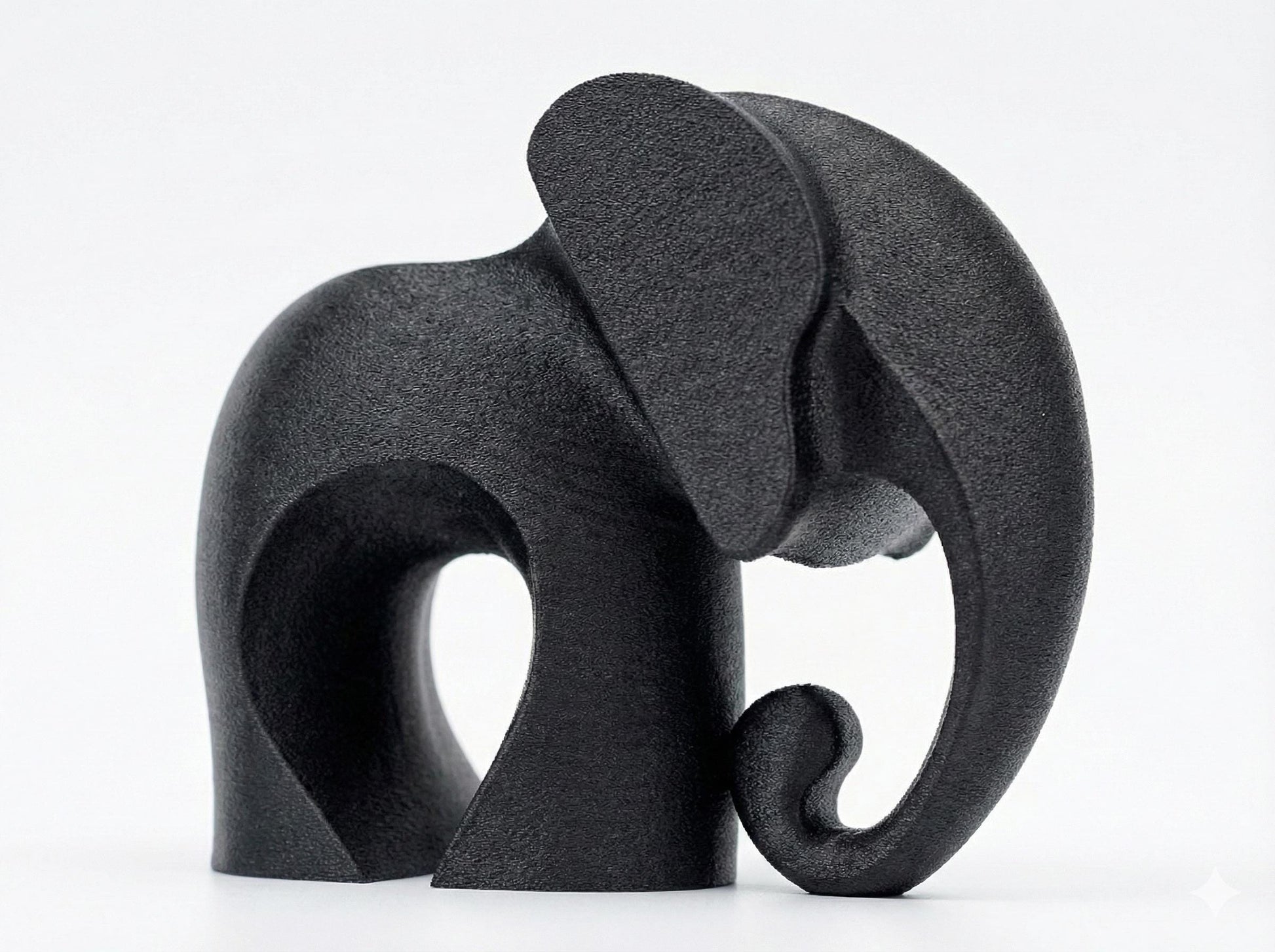 Elephant Figurine, Sleek Modern Model, Minimalist Wildlife Decor, 3D Printed Art Gift - My Printed Perfections