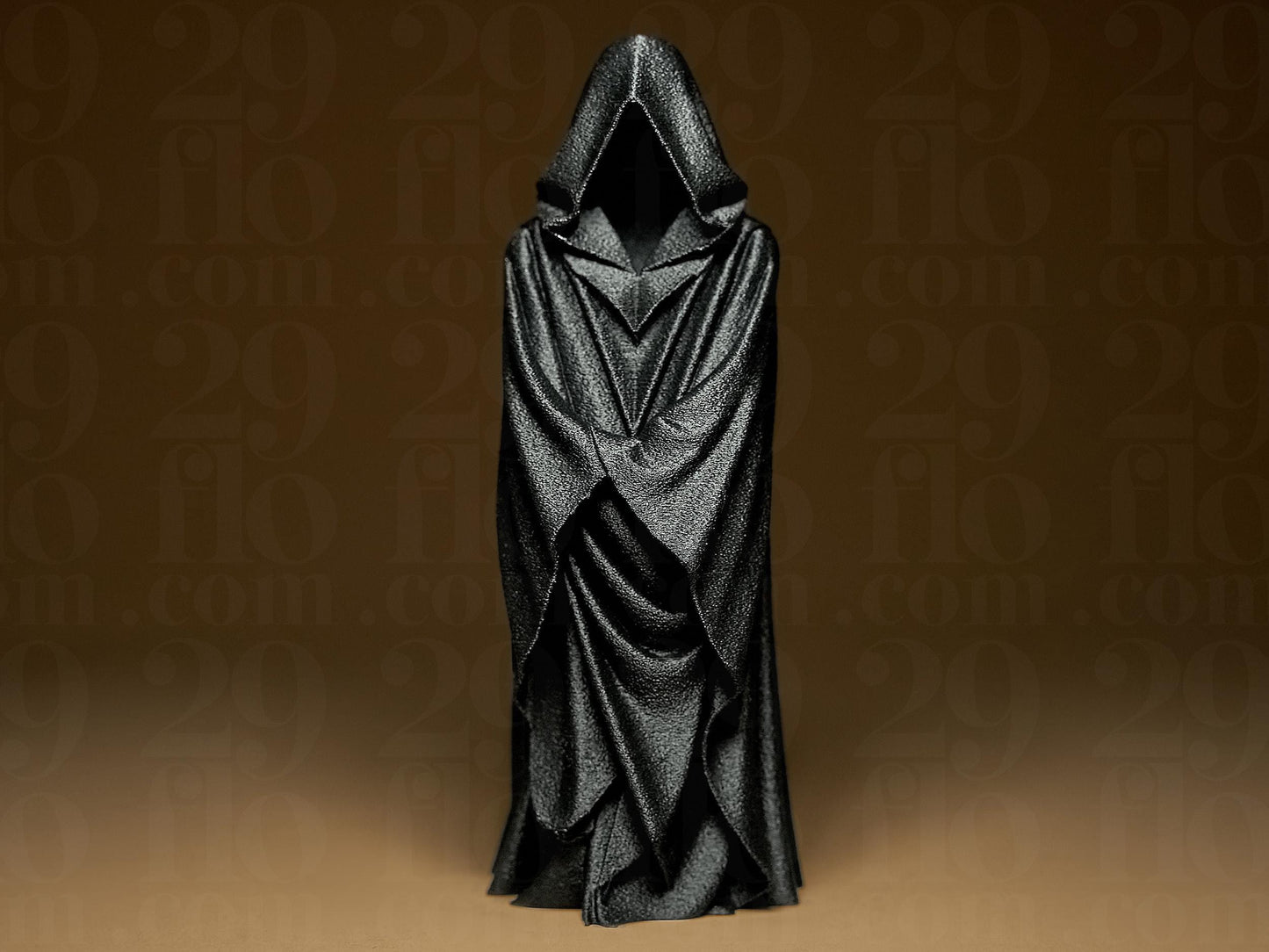 Hooded Sentinel Model, Grim Guardian Figurine, Dark Fantasy Decor, Gothic Robed Cloak Art - My Printed Perfections