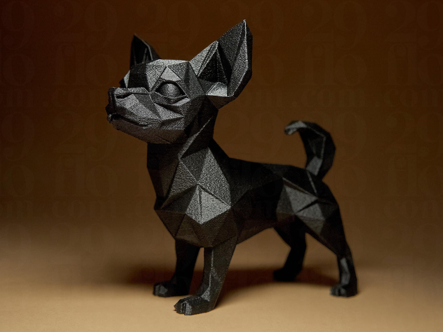 Chihuahua Figurine, Cubist Dog Model, Minimalist Pet Art, Modern 3D Printed Gift - My Printed Perfections