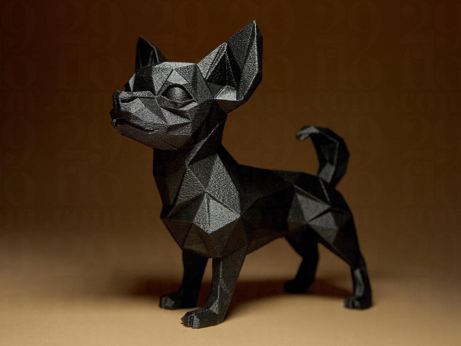 Chihuahua Figurine, Cubist Dog Model, Minimalist Pet Art, Modern 3D Printed Gift - My Printed Perfections