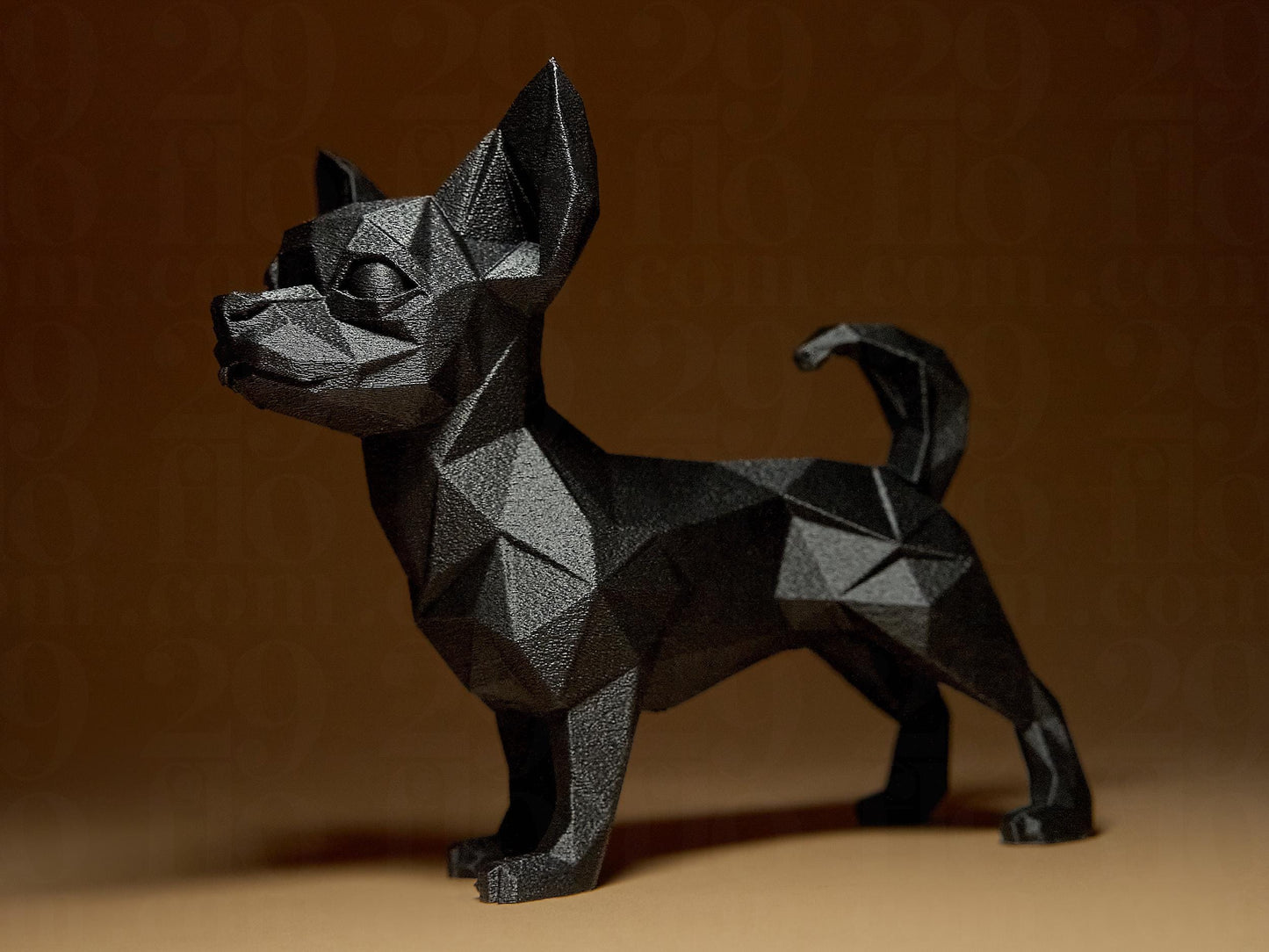 Chihuahua Figurine, Cubist Dog Model, Minimalist Pet Art, Modern 3D Printed Gift - My Printed Perfections