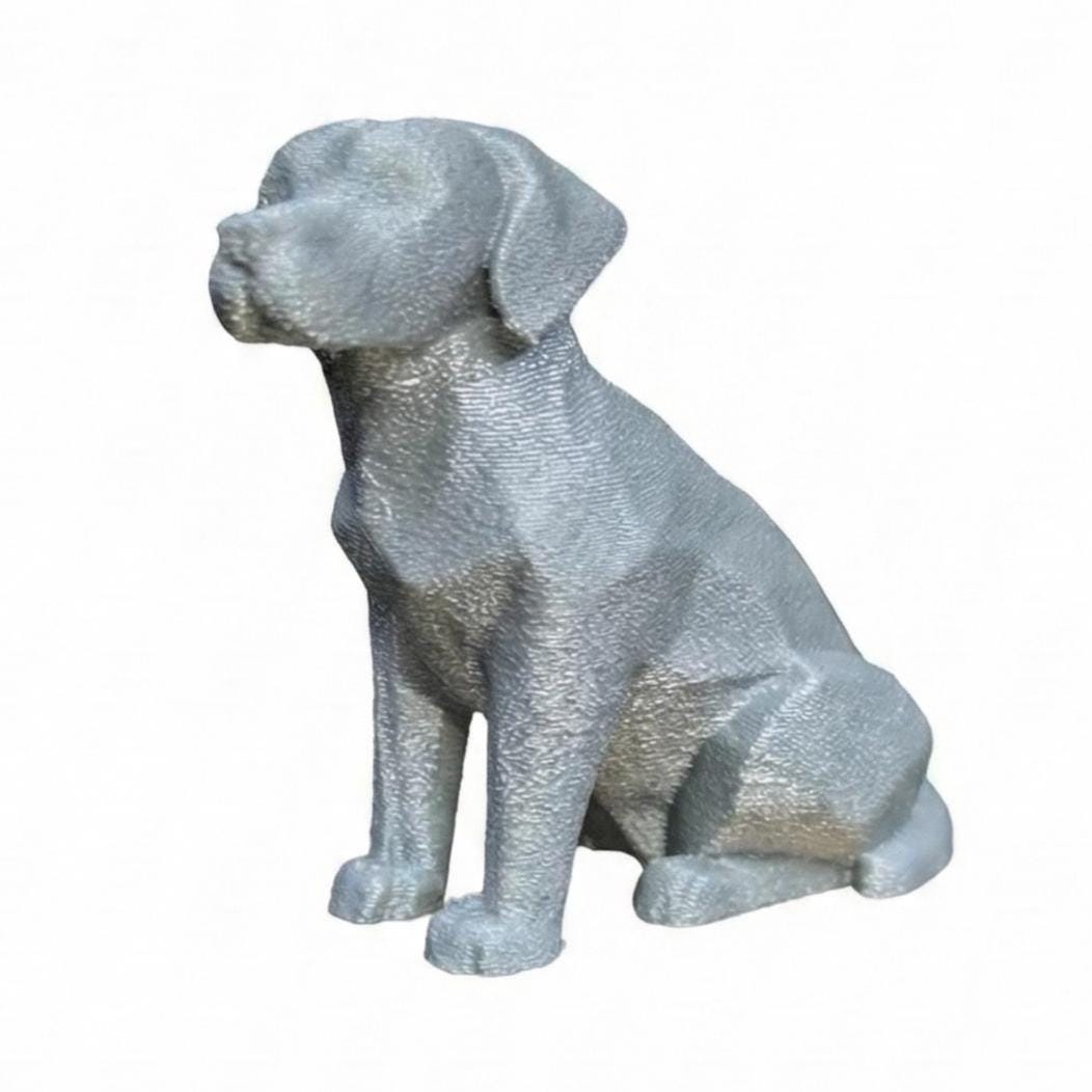 Dog Figurine, Noble Companion Model, Minimalist Animal Decor, Modern 3D Printed Art - My Printed Perfections
