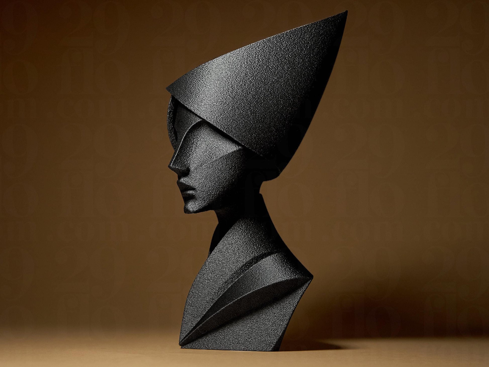 Woman Bust Figurine, Geometric Aristocrat Model, Abstract Female Decor, Modern 3D Printed Art - My Printed Perfections