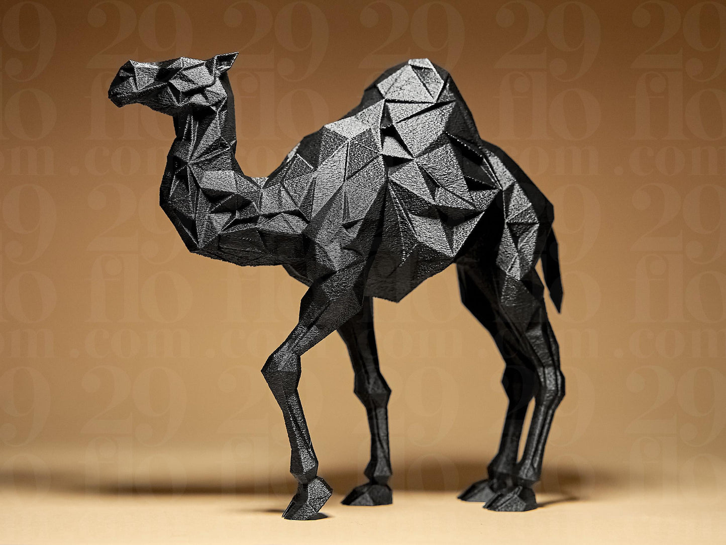 Camel Figurine, Geometric Saharan Model, Minimalist Desert Decor, Modern 3D Printed Art - My Printed Perfections