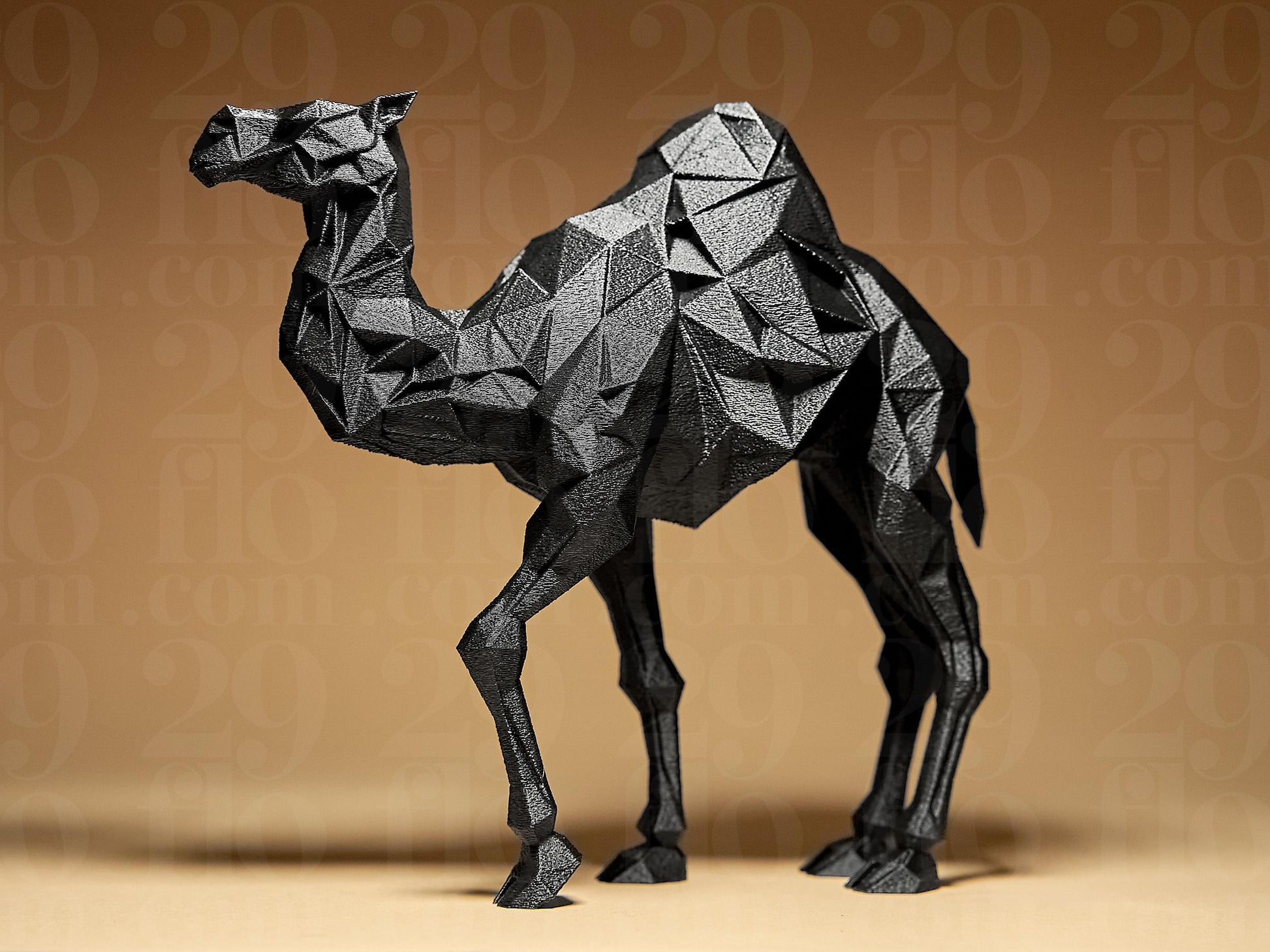 Camel Figurine, Geometric Saharan Model, Minimalist Desert Decor, Modern 3D Printed Art - My Printed Perfections