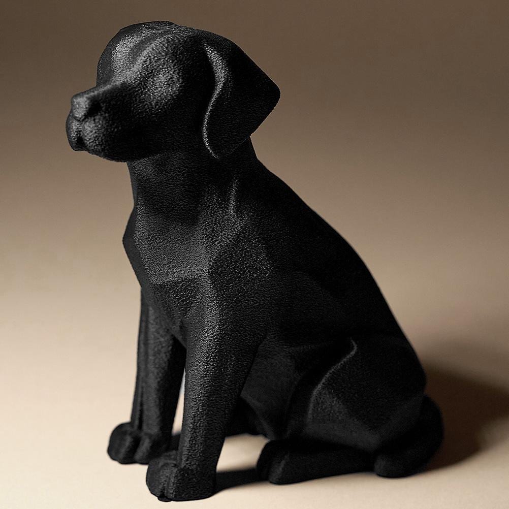 Dog Figurine, Noble Companion Model, Minimalist Animal Decor, Modern 3D Printed Art - My Printed Perfections