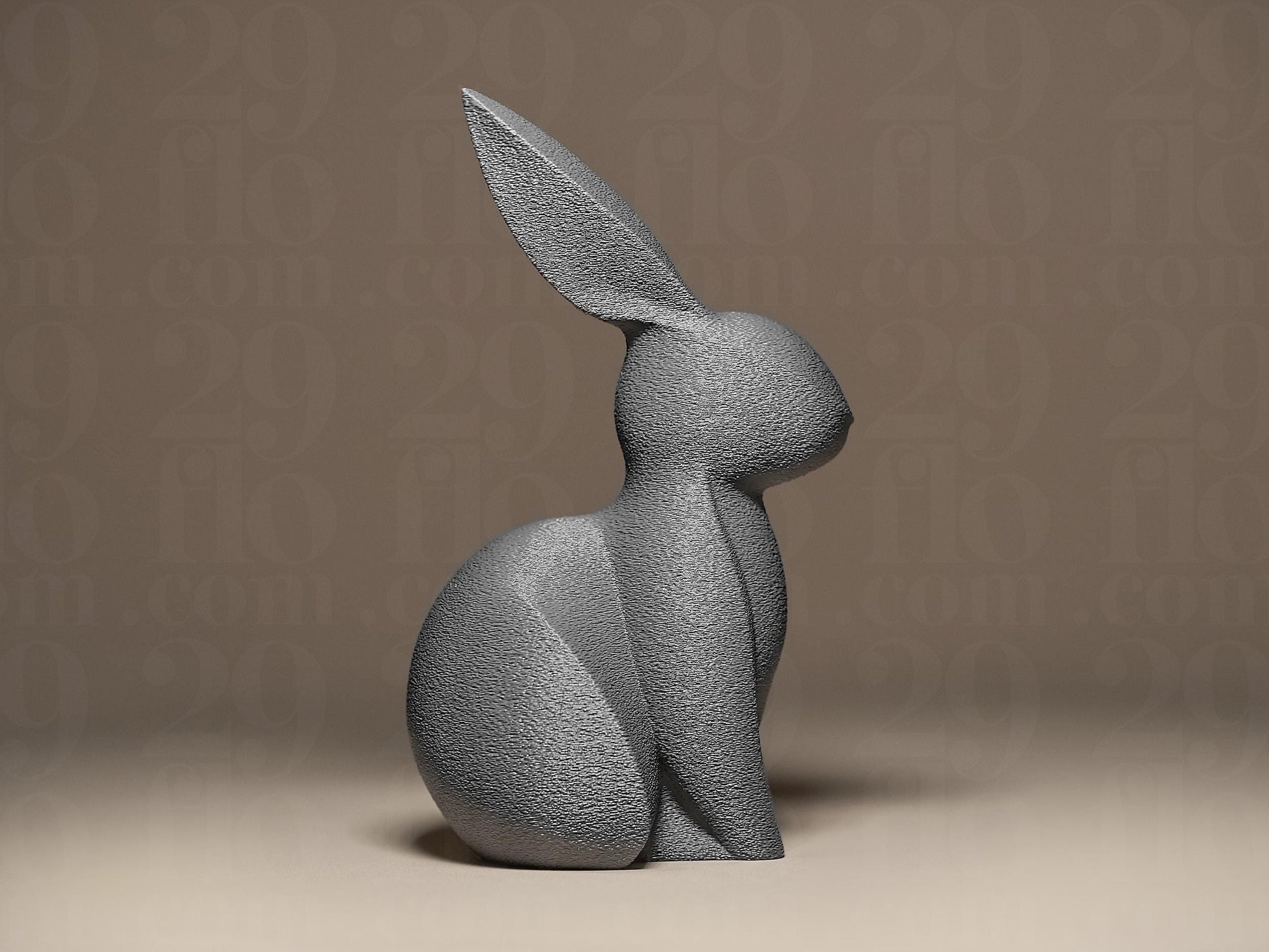 Bunny Figurine, Poised Rabbit Model, Minimalist Animal Decor, Modern 3D Printed Art - My Printed Perfections