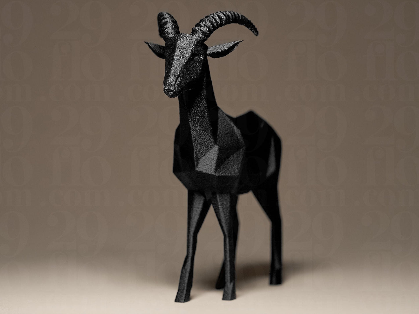 Goat Figurine, Geometric Mountain Model, Minimalist Animal Decor, Modern 3D Printed Art - My Printed Perfections