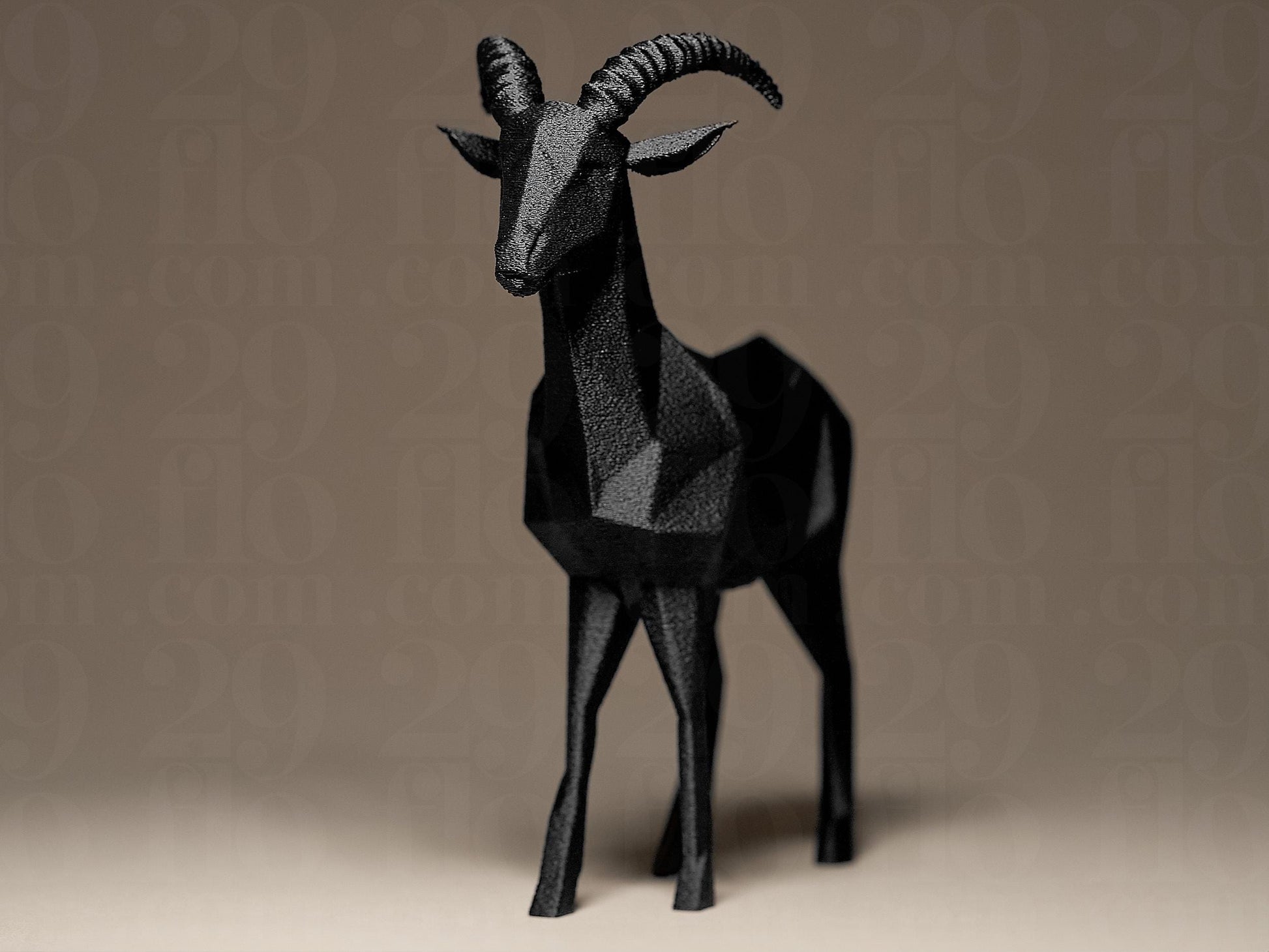 Goat Figurine, Geometric Mountain Model, Minimalist Animal Decor, Modern 3D Printed Art - My Printed Perfections