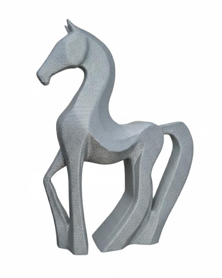 Horse Figurine, Minimalist Equestrian Model, Modern Animal Decor, 3D Printed Gift Art - My Printed Perfections