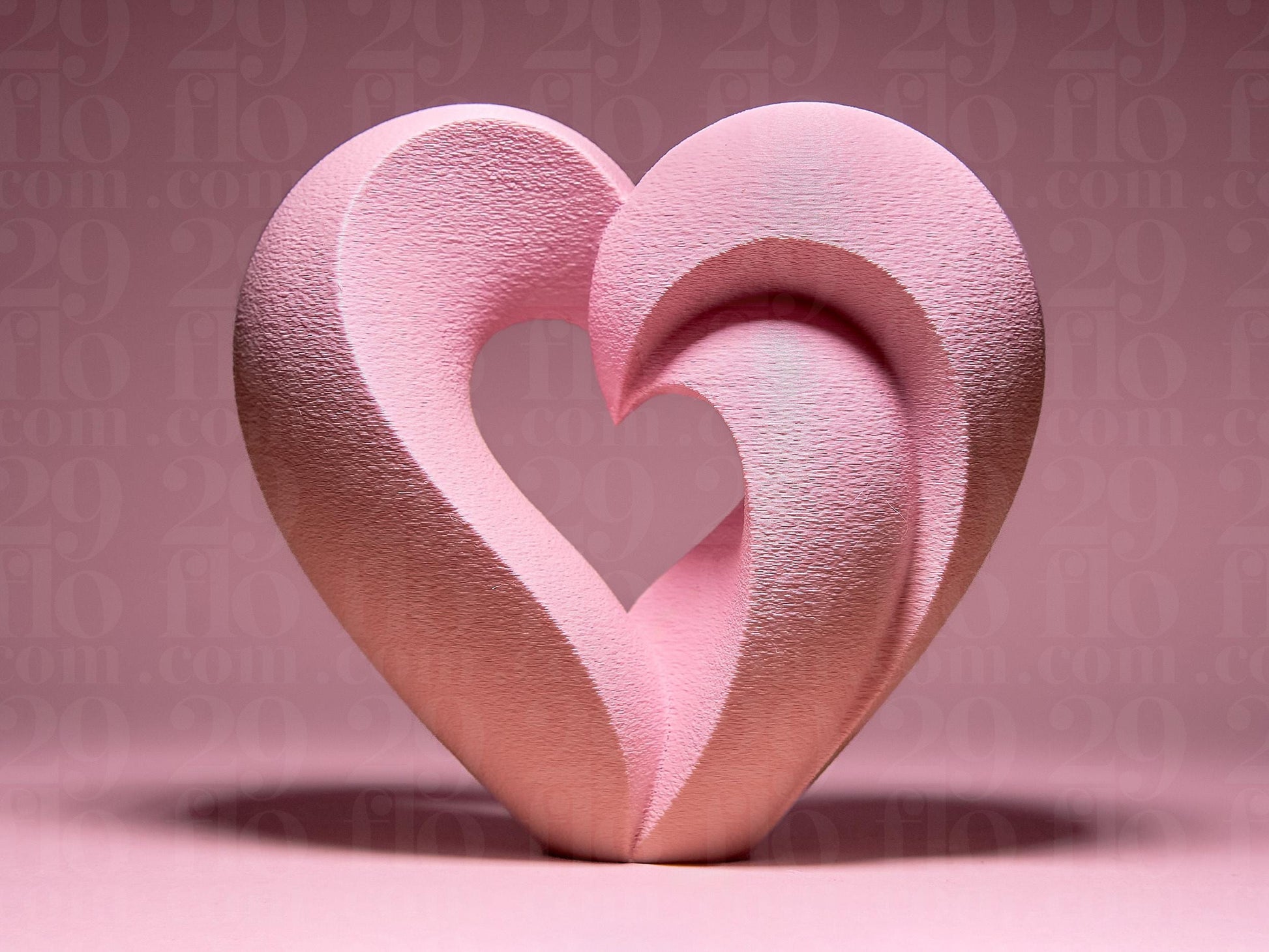 Heart Figurine, Harmonious Intertwined Model, Minimalist Abstract Decor, Modern 3D Printed Art - My Printed Perfections