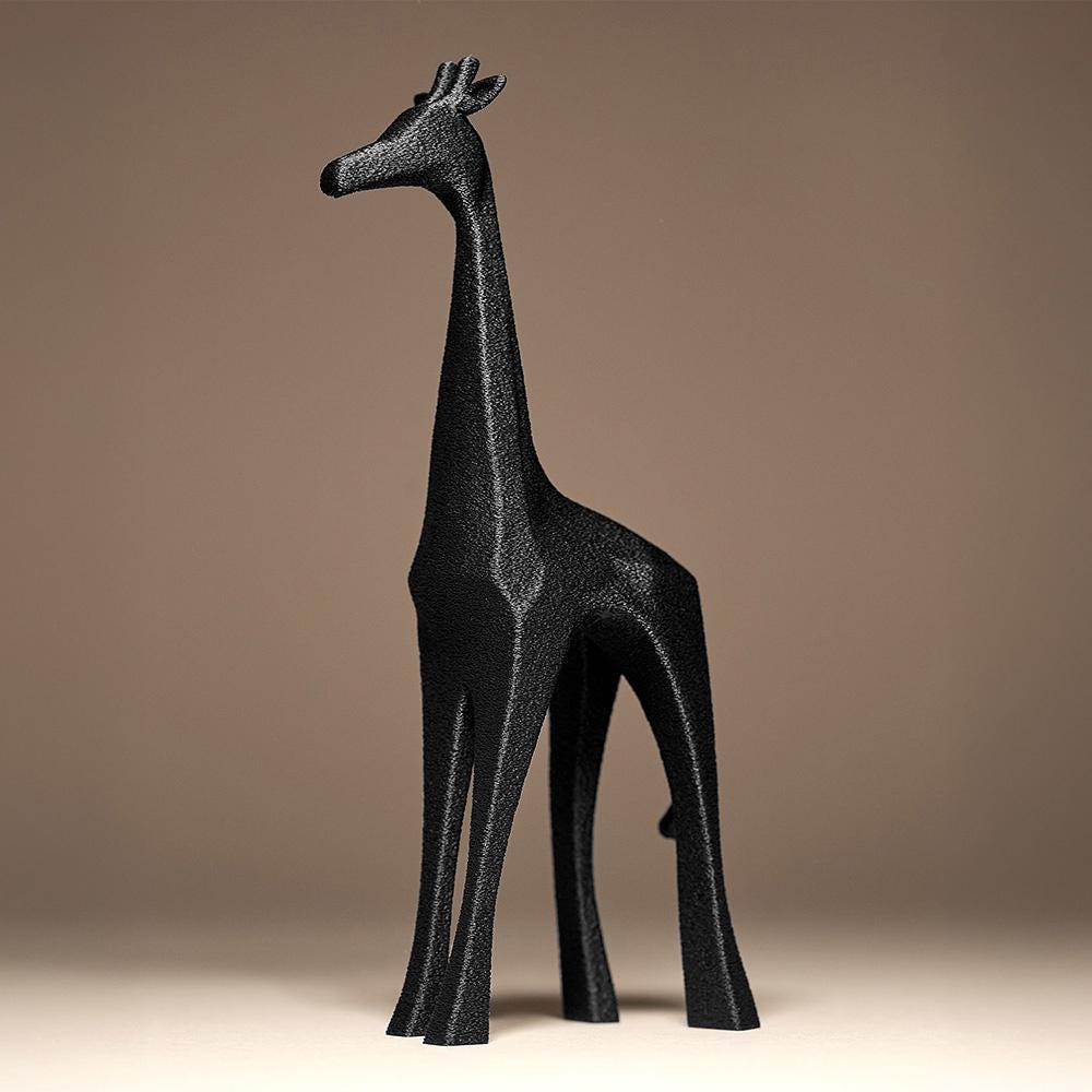 Giraffe Figurine, Minimalist Savannah Model, Modern Wildlife Decor, 3D Printed Nursery Gift - My Printed Perfections
