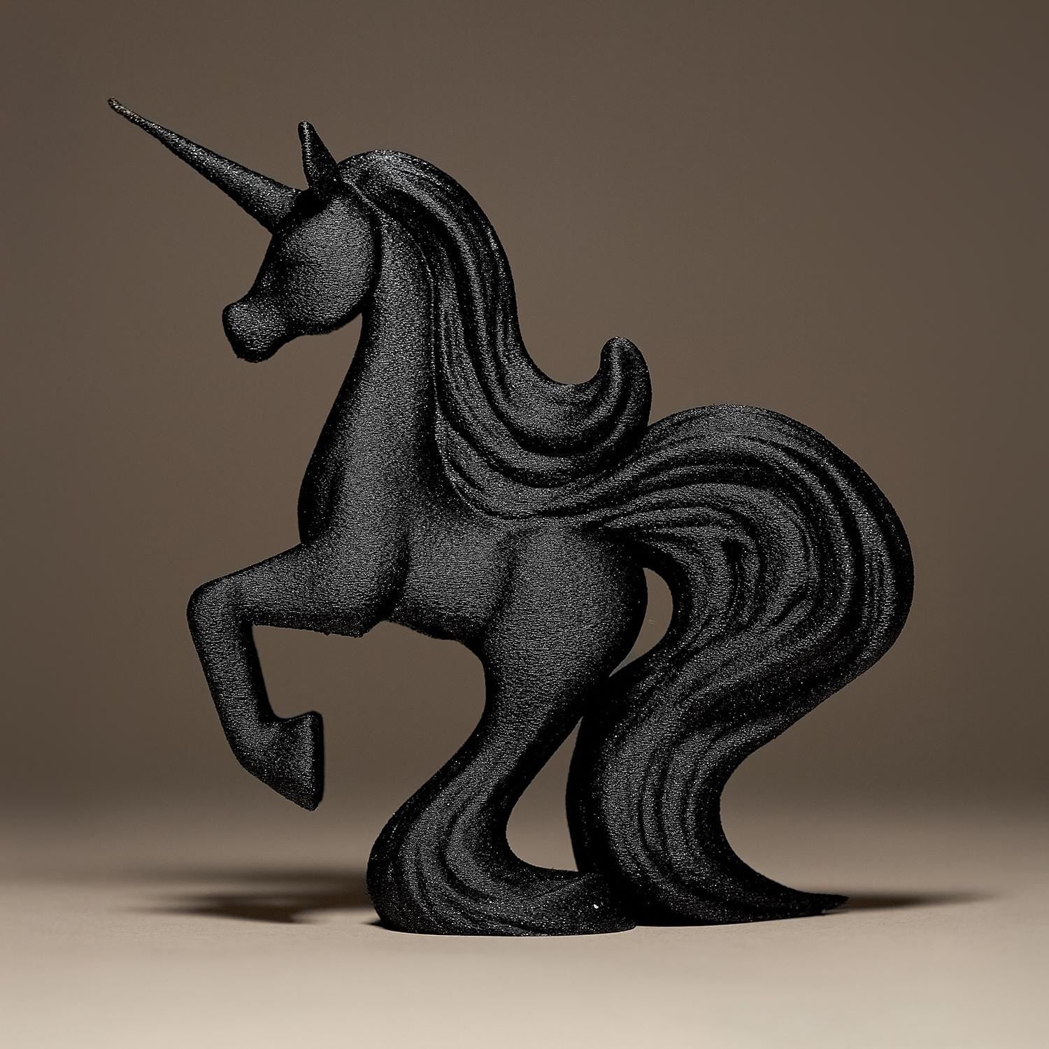 The Unique Unicorn: Flowing Form • 3D Printed Plastic Figurine by 29flo - My Printed Perfections