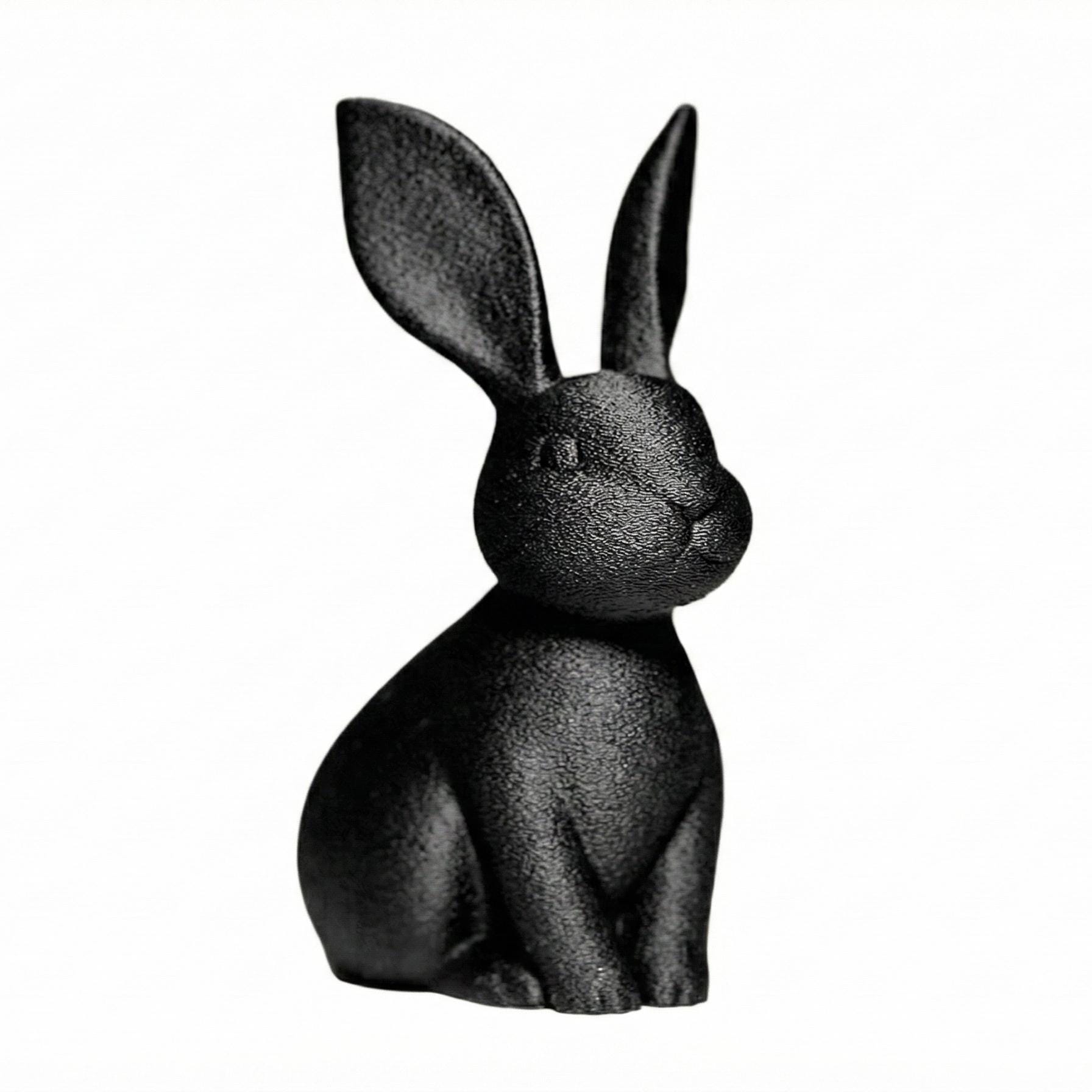 Bunny Figurine, Minimalist Rabbit Model, Modern Animal Decor, 3D Printed Art - My Printed Perfections