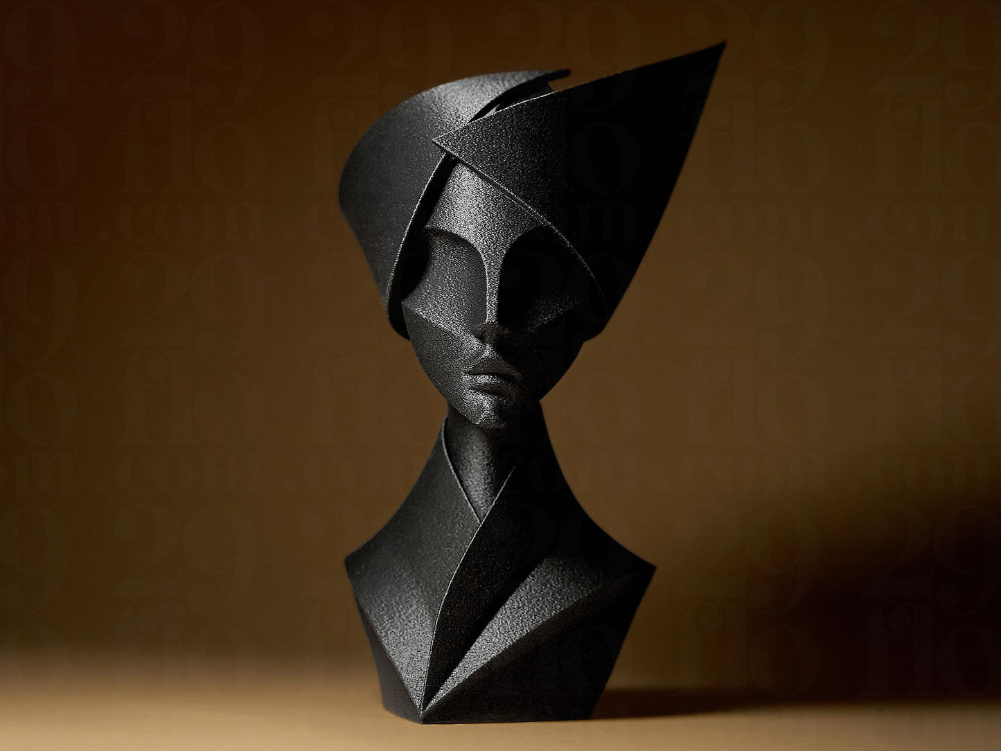 Woman Bust Figurine, Geometric Aristocrat Model, Abstract Female Decor, Modern 3D Printed Art - My Printed Perfections