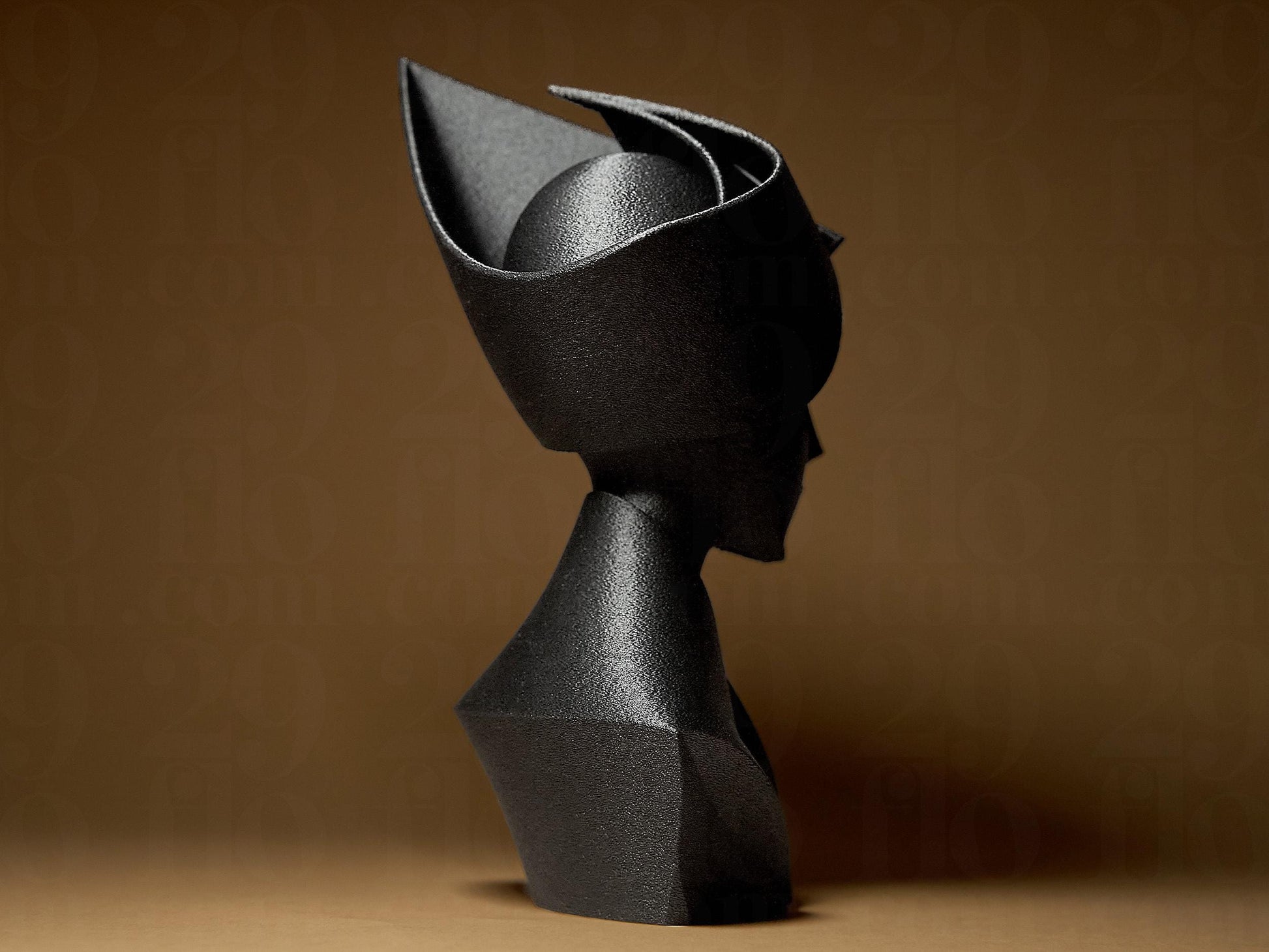Woman Bust Figurine, Geometric Aristocrat Model, Abstract Female Decor, Modern 3D Printed Art - My Printed Perfections