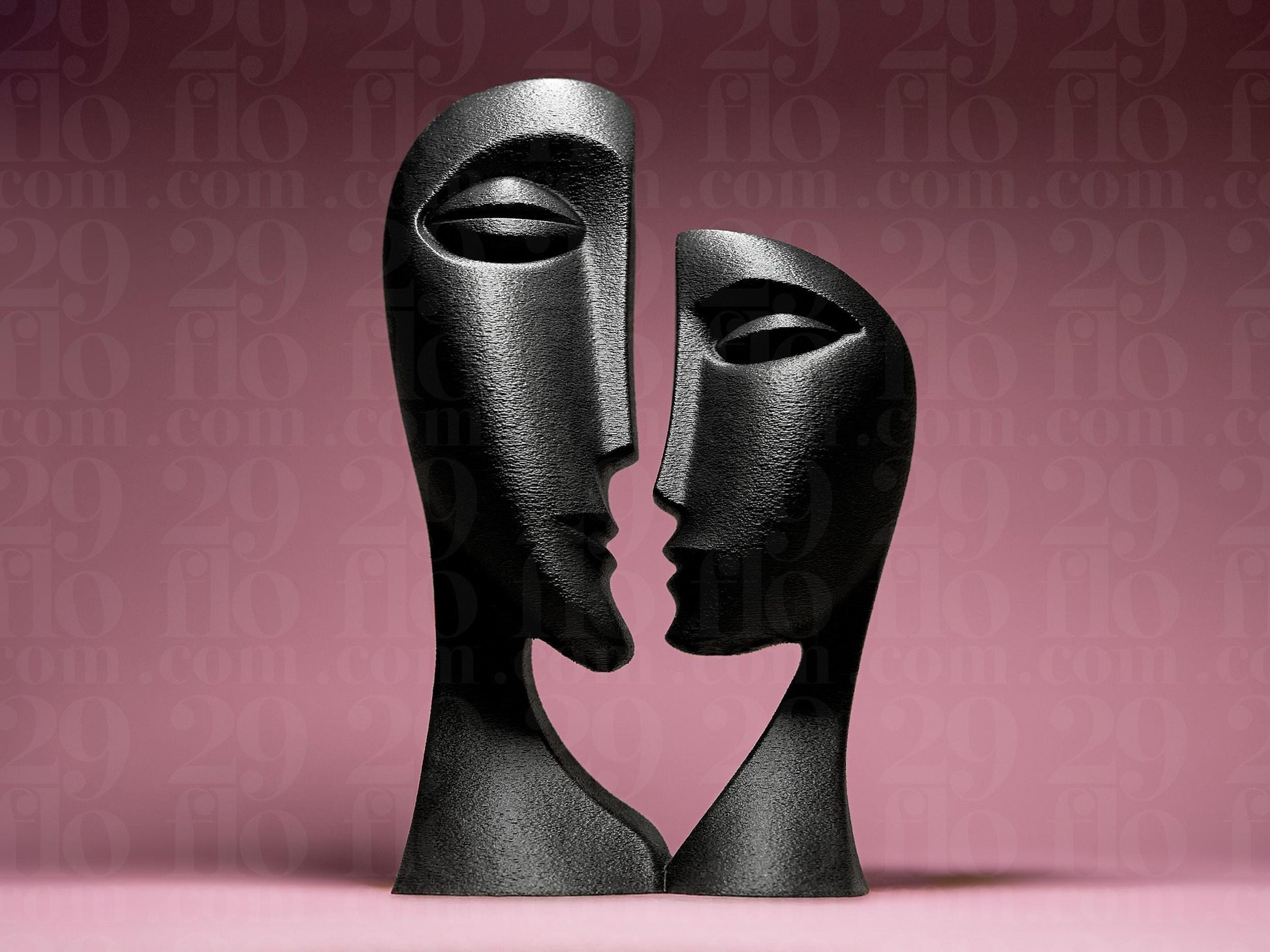 Couple Figurine, Abstract Lovers Model, Minimalist Heart Decor, Modern 3D Printed Art - My Printed Perfections