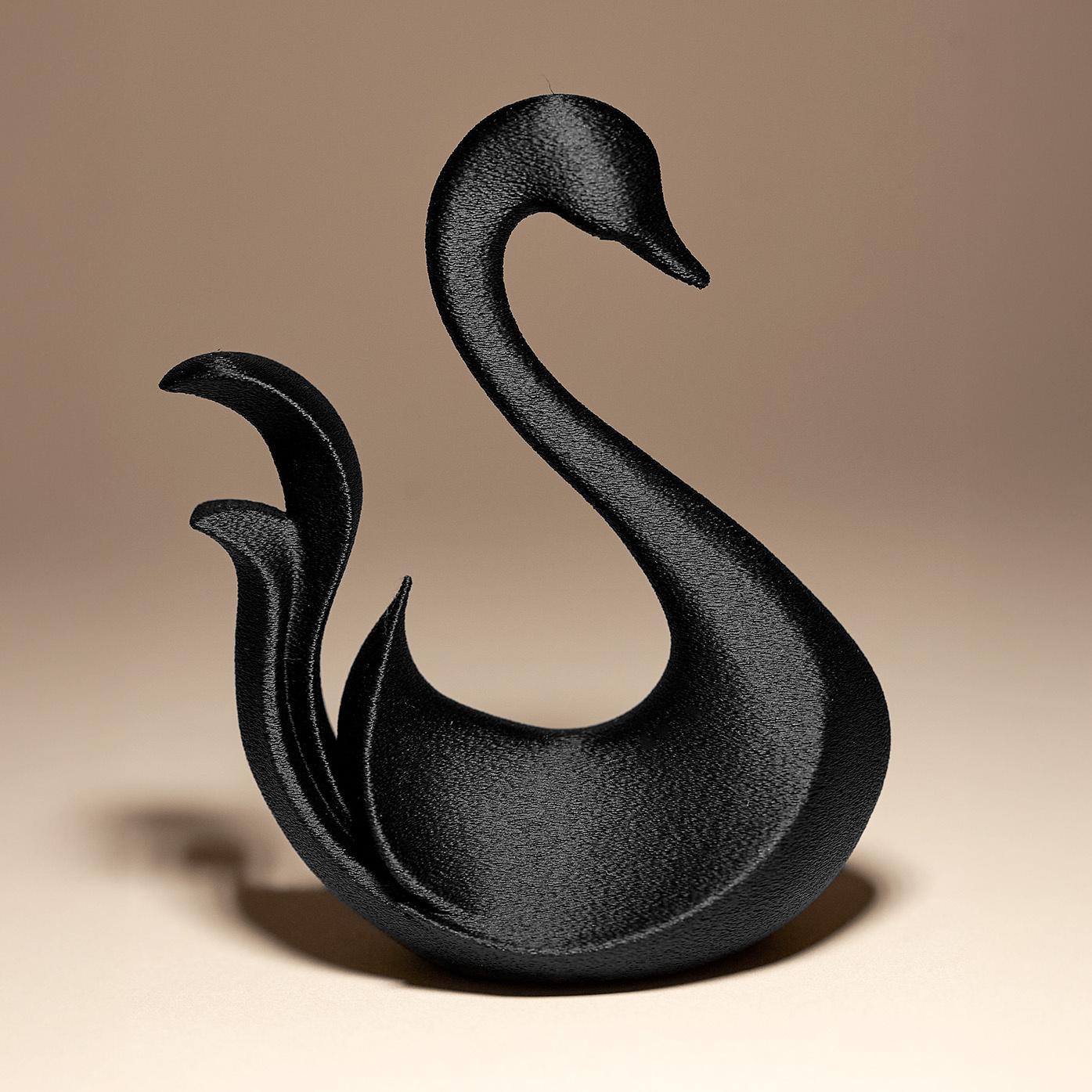 Swan Figurine, Sleek Silhouette Model, Minimalist Bird Decor, Modern 3D Printed Art - My Printed Perfections