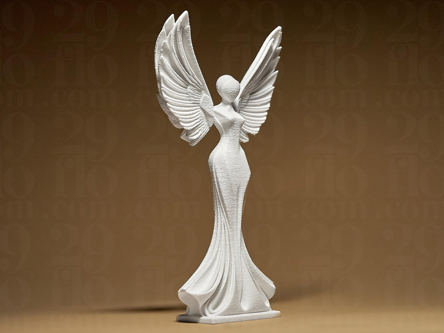 Angel Figurine, Ascending Spirit Model, Winged Minimalist Decor, Modern 3D Printed Art - My Printed Perfections