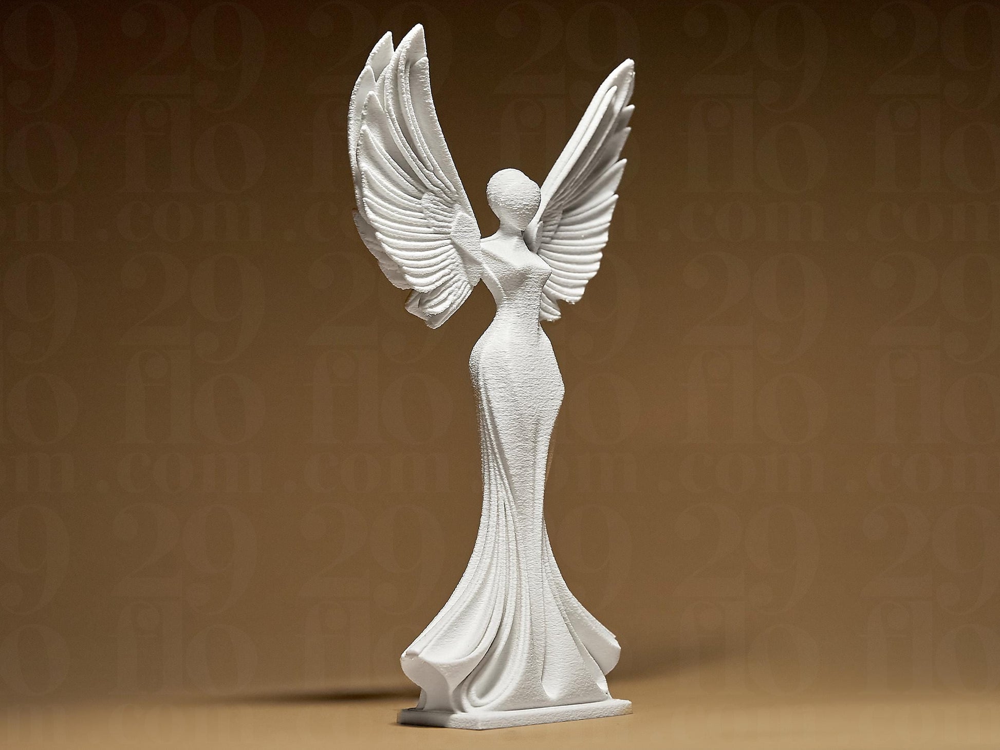 Angel Figurine, Ascending Spirit Model, Winged Minimalist Decor, Modern 3D Printed Art - My Printed Perfections