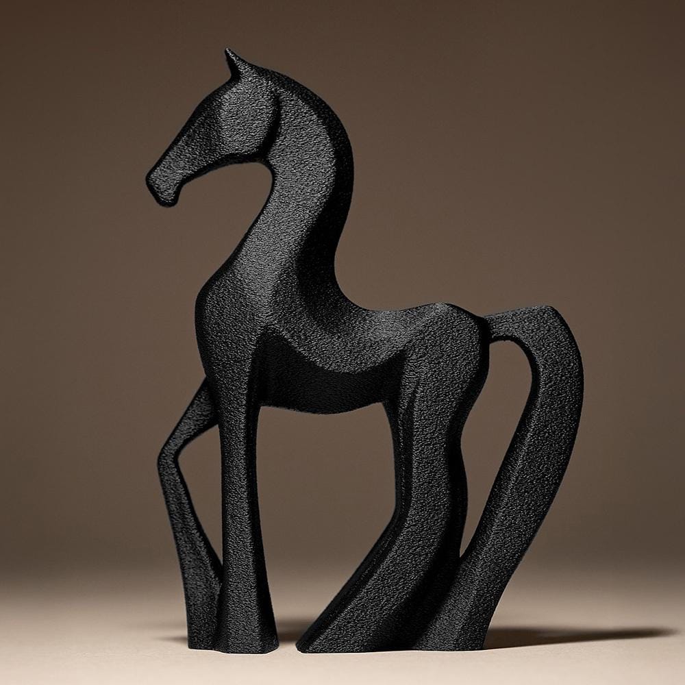 Horse Figurine, Minimalist Equestrian Model, Modern Animal Decor, 3D Printed Gift Art - My Printed Perfections