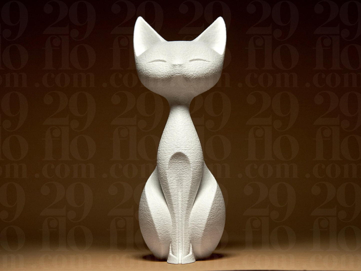 Cat Figurine, Silent Silhouette Model, Modern Feline Decor, 3D Printed Art - My Printed Perfections