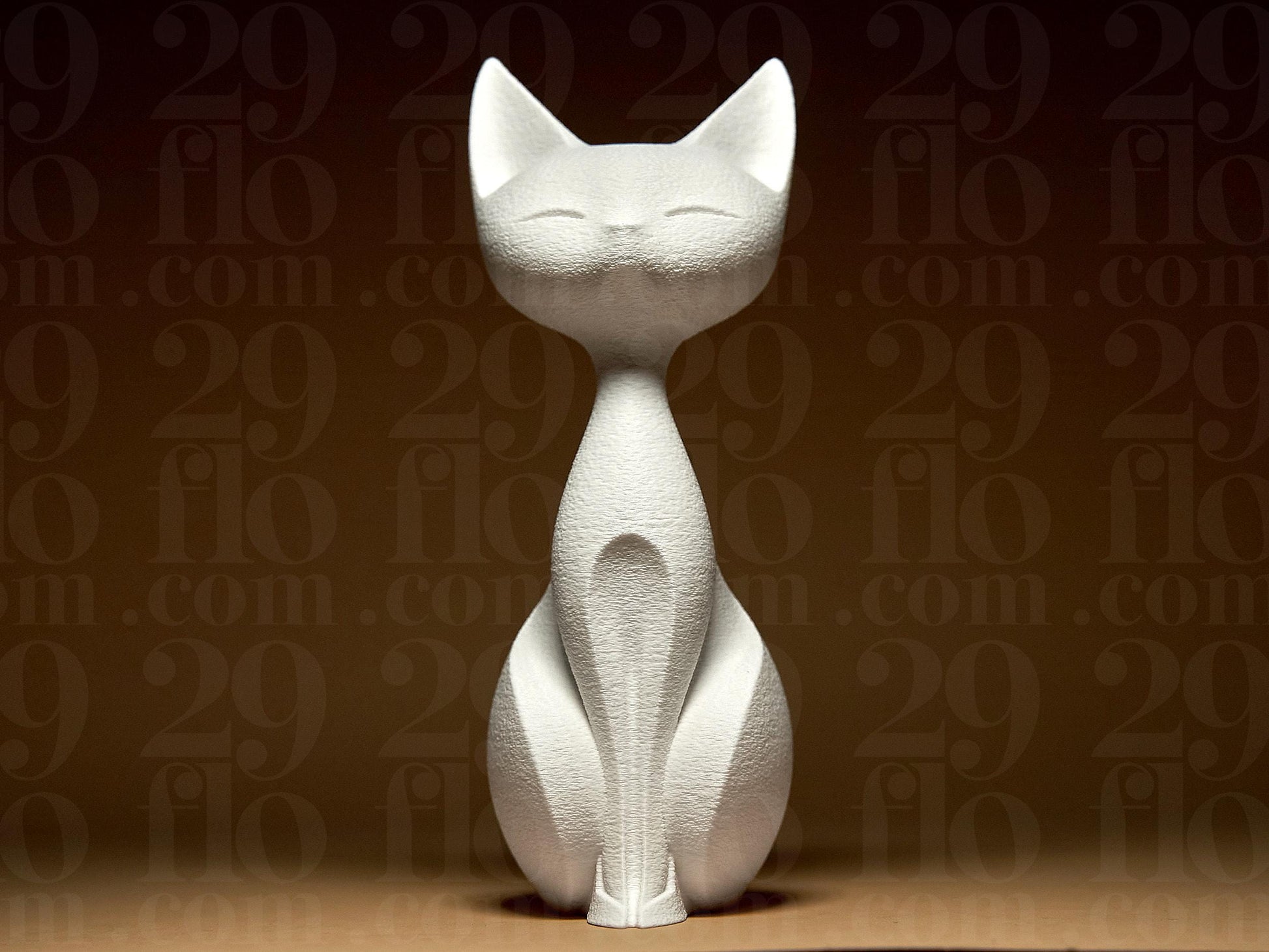 Cat Figurine, Silent Silhouette Model, Modern Feline Decor, 3D Printed Art - My Printed Perfections