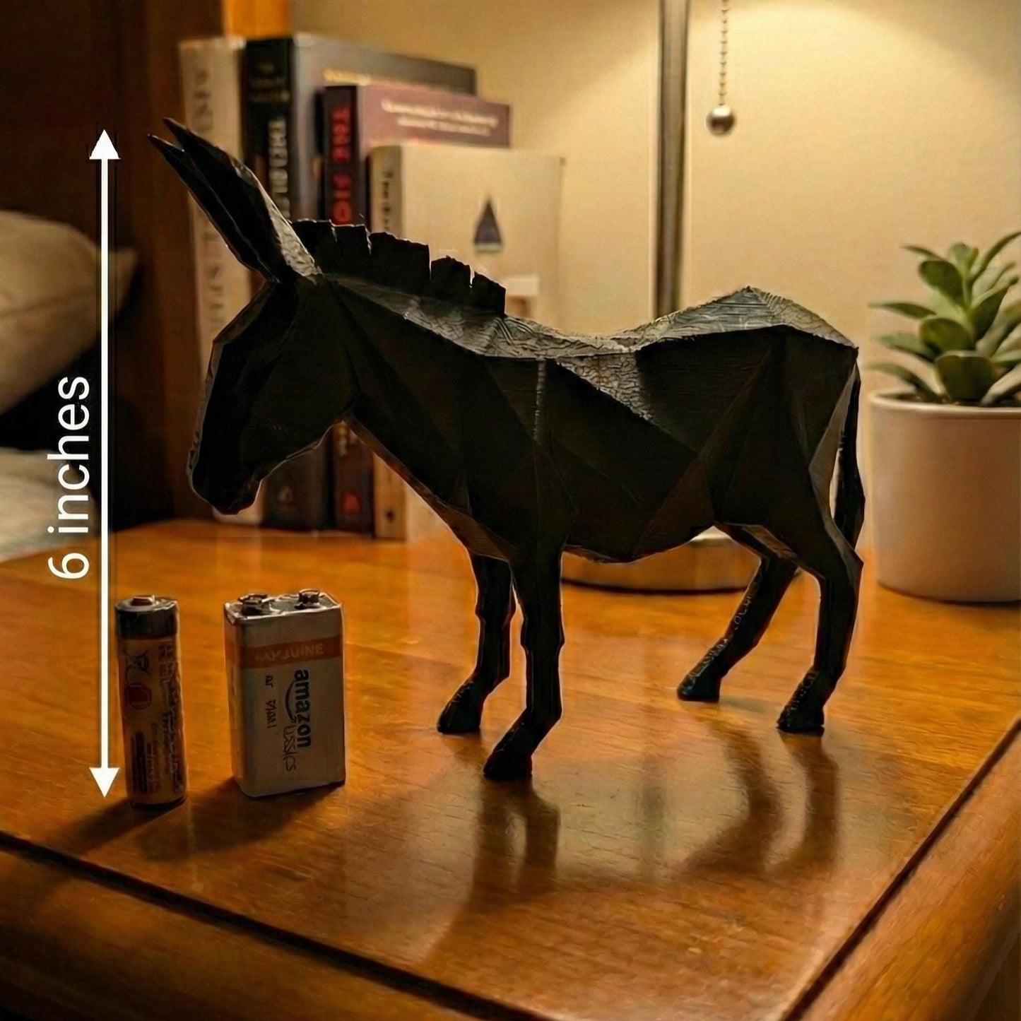 Donkey Figurine, Geometric Burro Model, Minimalist Animal Decor, Modern 3D Printed Art - My Printed Perfections