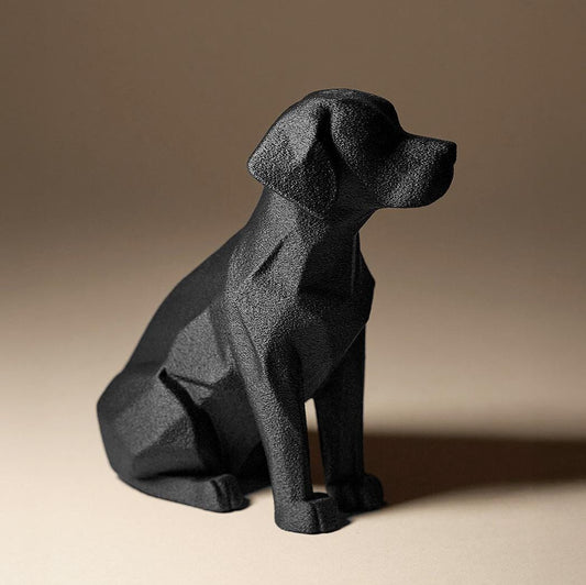 Dog Figurine, Noble Companion Model, Minimalist Animal Decor, Modern 3D Printed Art