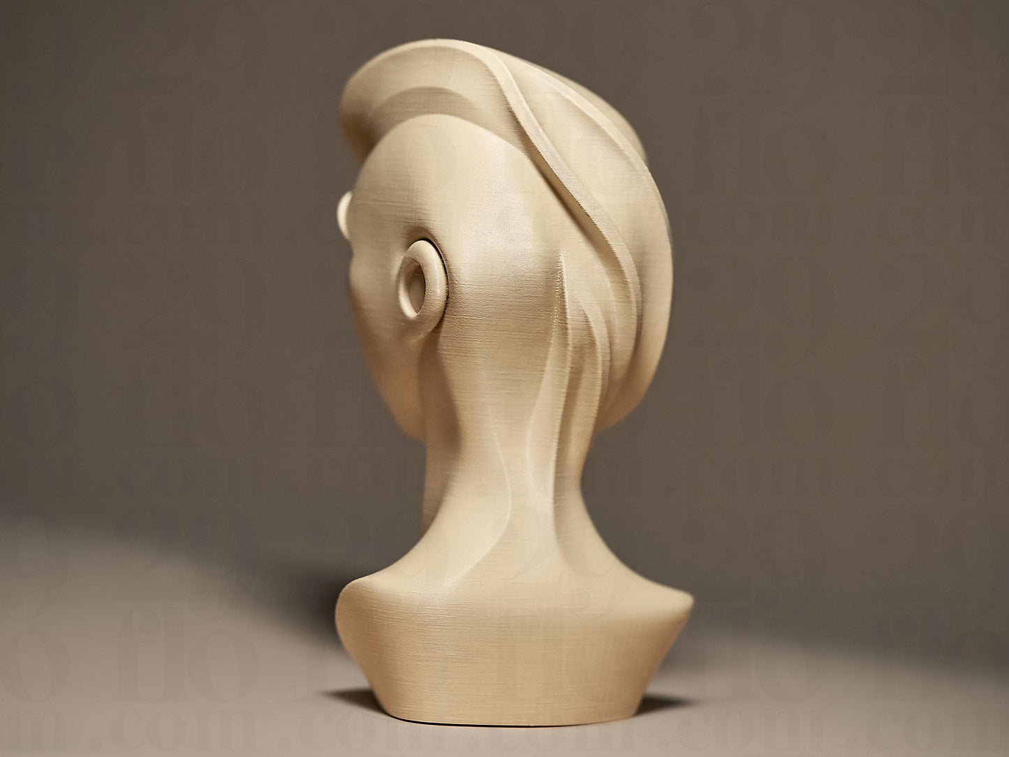 Woman Bust Figurine, Windswept Female Model, Minimalist Face Decor, Modern 3D Printed Art - My Printed Perfections