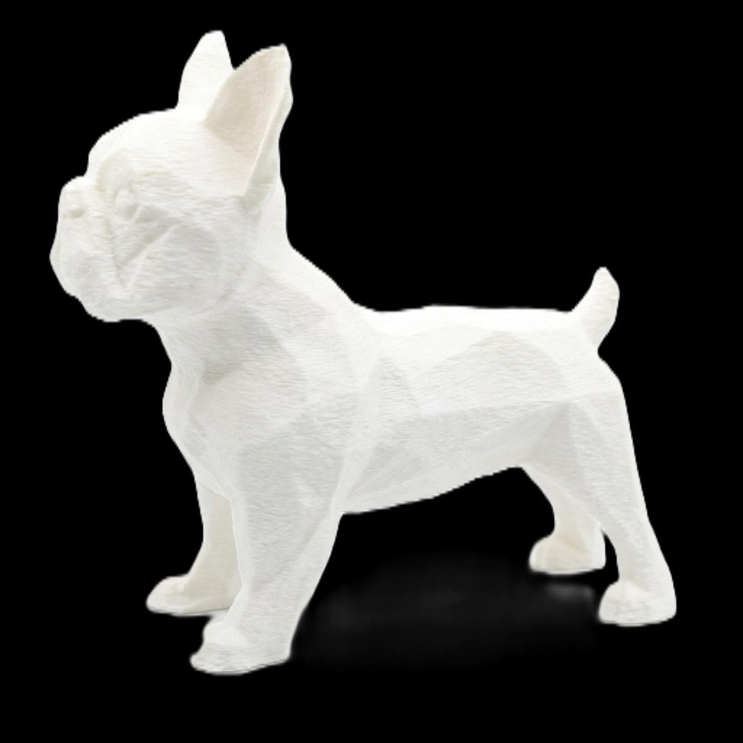 Frenchie Figurine, Geometric Bulldog Model, Minimalist Pet Decor, Modern 3D Printed Art - My Printed Perfections