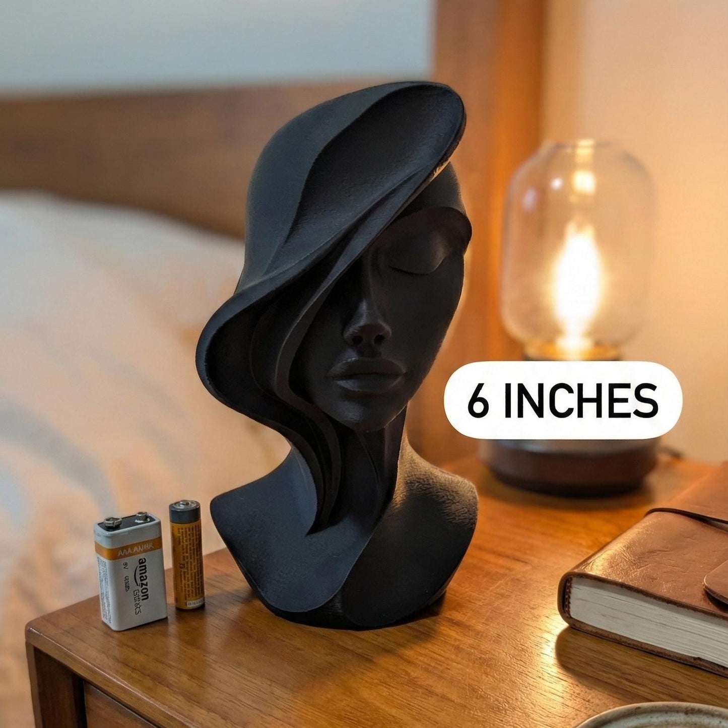 Woman Bust Figurine, Windswept Female Model, Minimalist Face Decor, Modern 3D Printed Art - My Printed Perfections