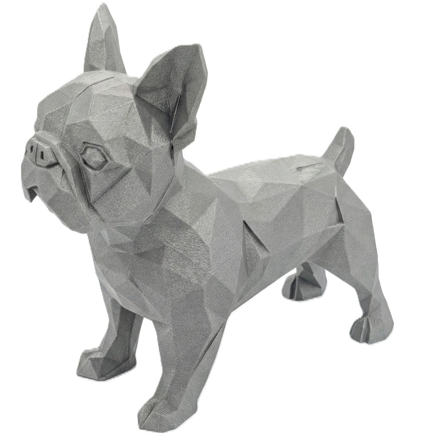 Frenchie Figurine, Geometric Bulldog Model, Minimalist Pet Decor, Modern 3D Printed Art - My Printed Perfections