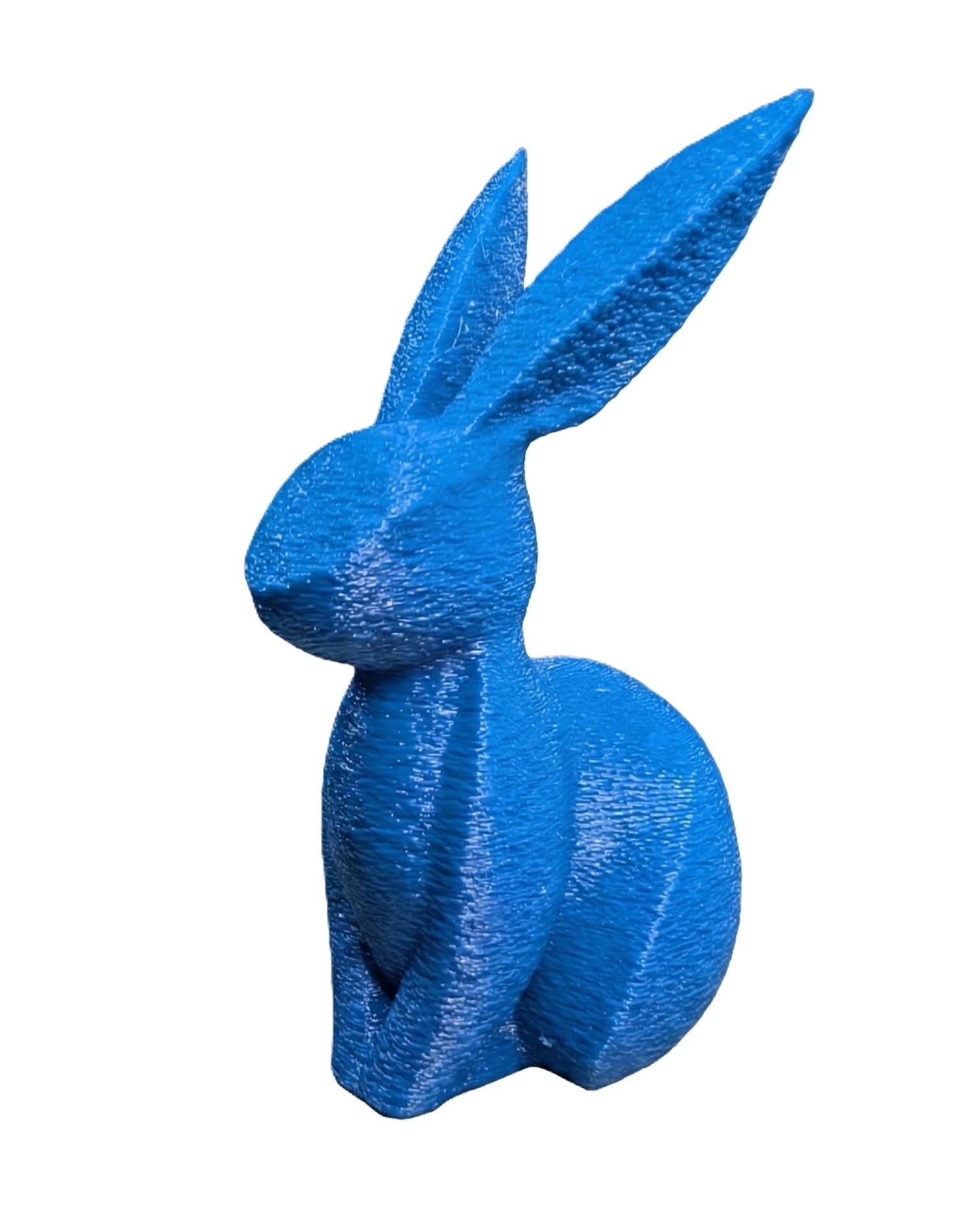 Bunny Figurine, Poised Rabbit Model, Minimalist Animal Decor, Modern 3D Printed Art - My Printed Perfections