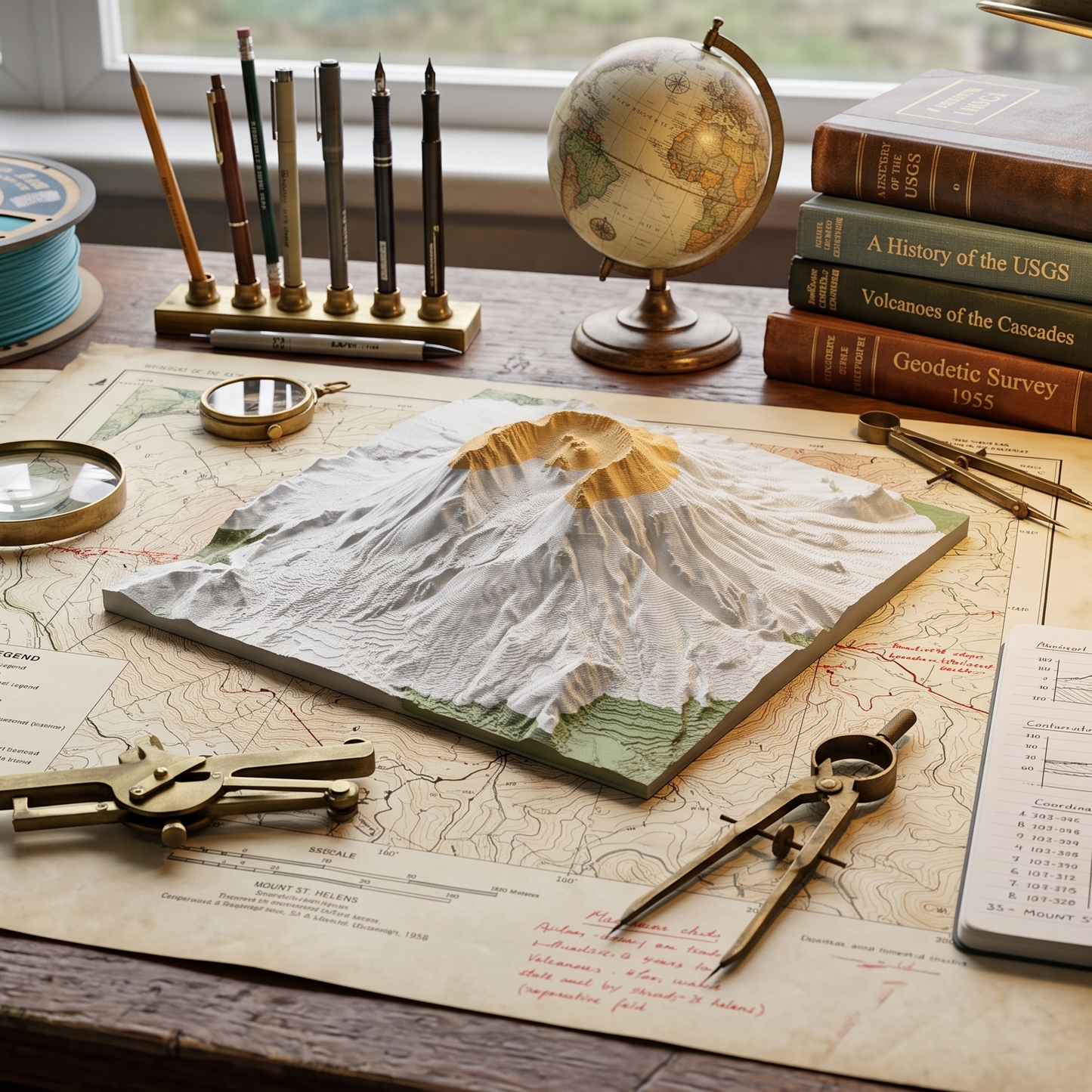 Mount Saint Helens 3D Topographic Model
